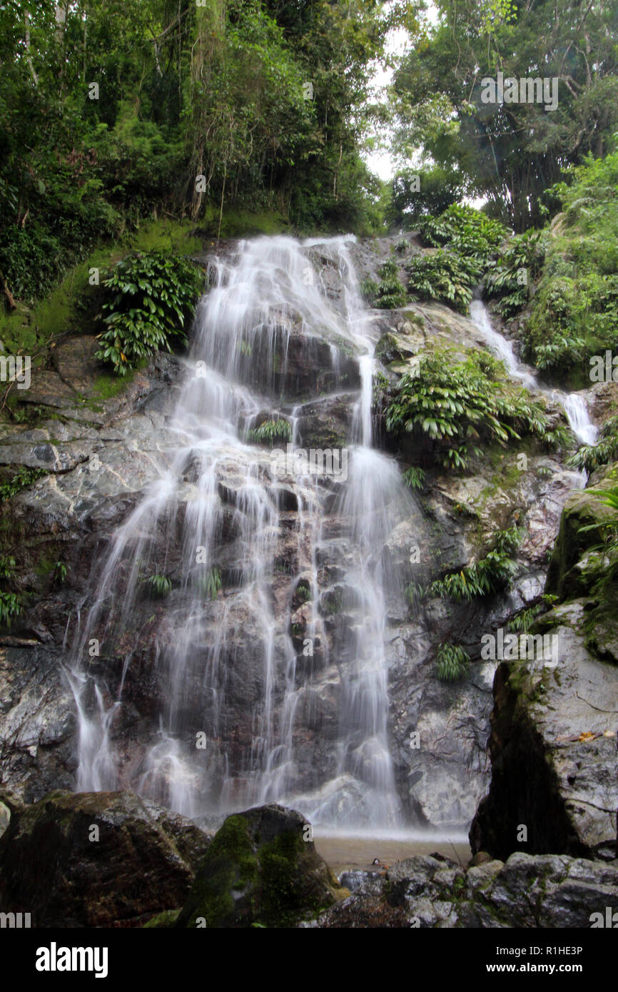 Marinka fällt (obere Wasserfall) in der Nähe von Minca, Kolumbien Stockfoto