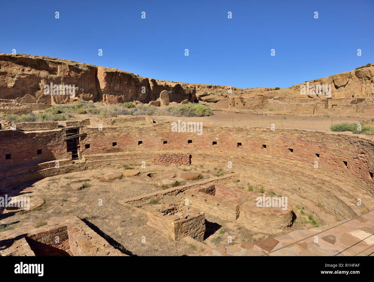 Kiva, Chetro Ketl, Chaco Canyon, Chaco Culture National Historical Park, New Mexico, USA 180926 69551 Stockfoto