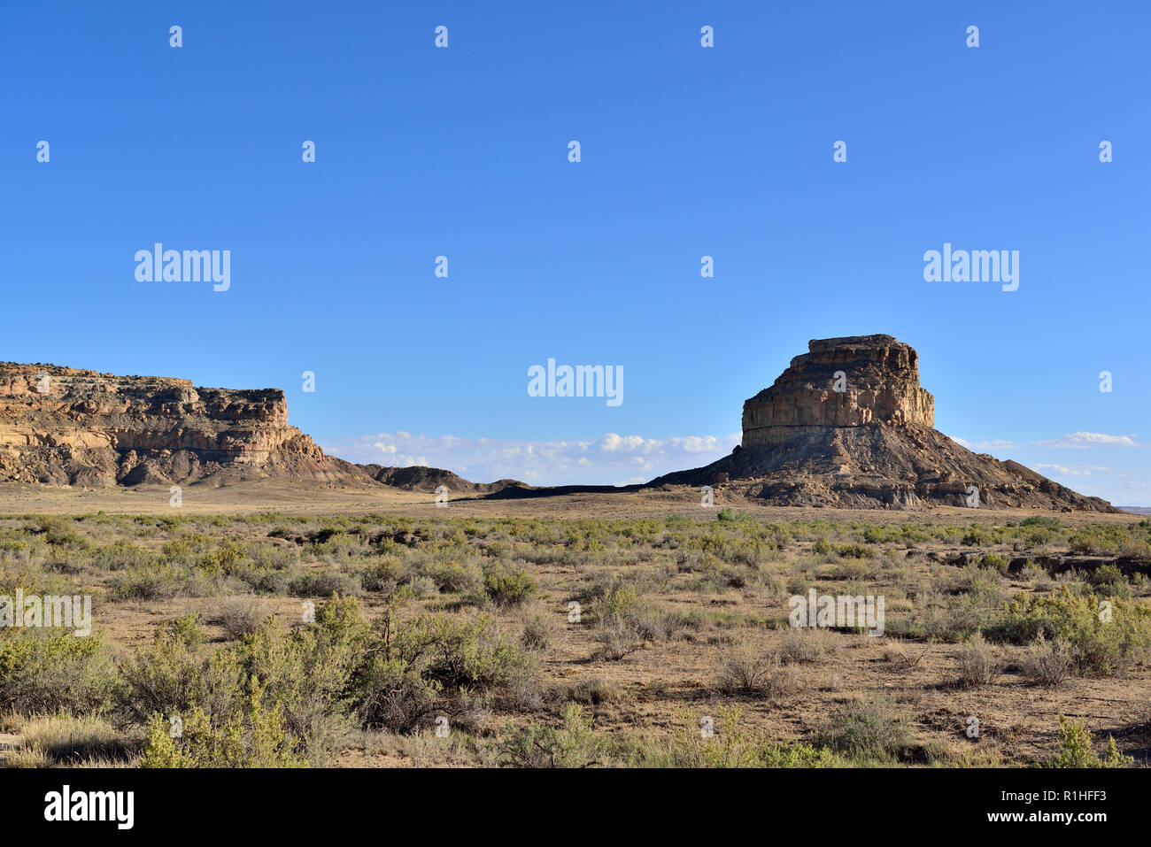 Fajada Butte, Besucherzentrum, Chaco Canyon, Chaco Culture National Historical Park, New Mexico, USA 180926 69572 Stockfoto