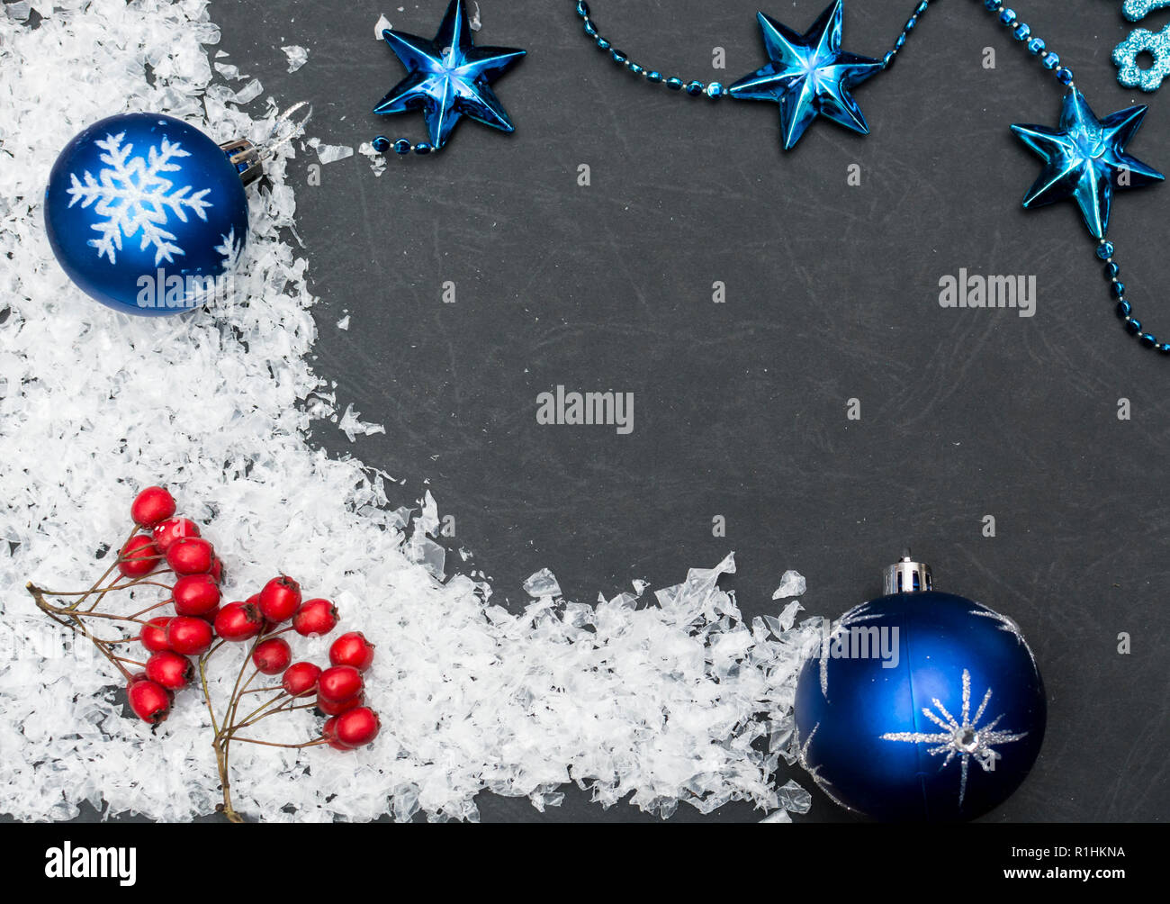 Thema Weihnachten Hintergrund, Weihnachten mit Kopie Raum, urlaub Hintergrund mit Dekorationen Stockfoto