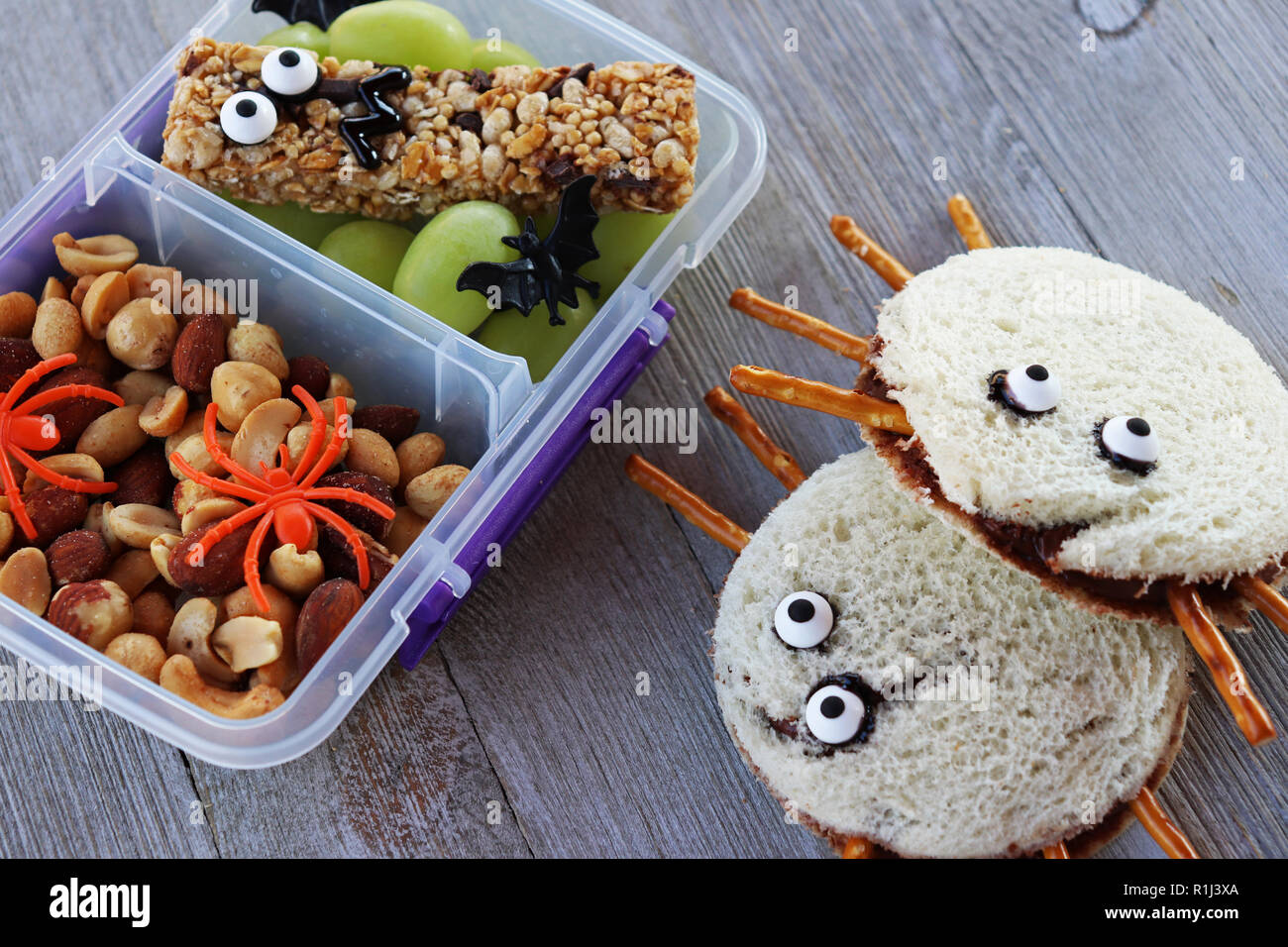 Gesund Halloween Schule Mittagessen Stockfoto
