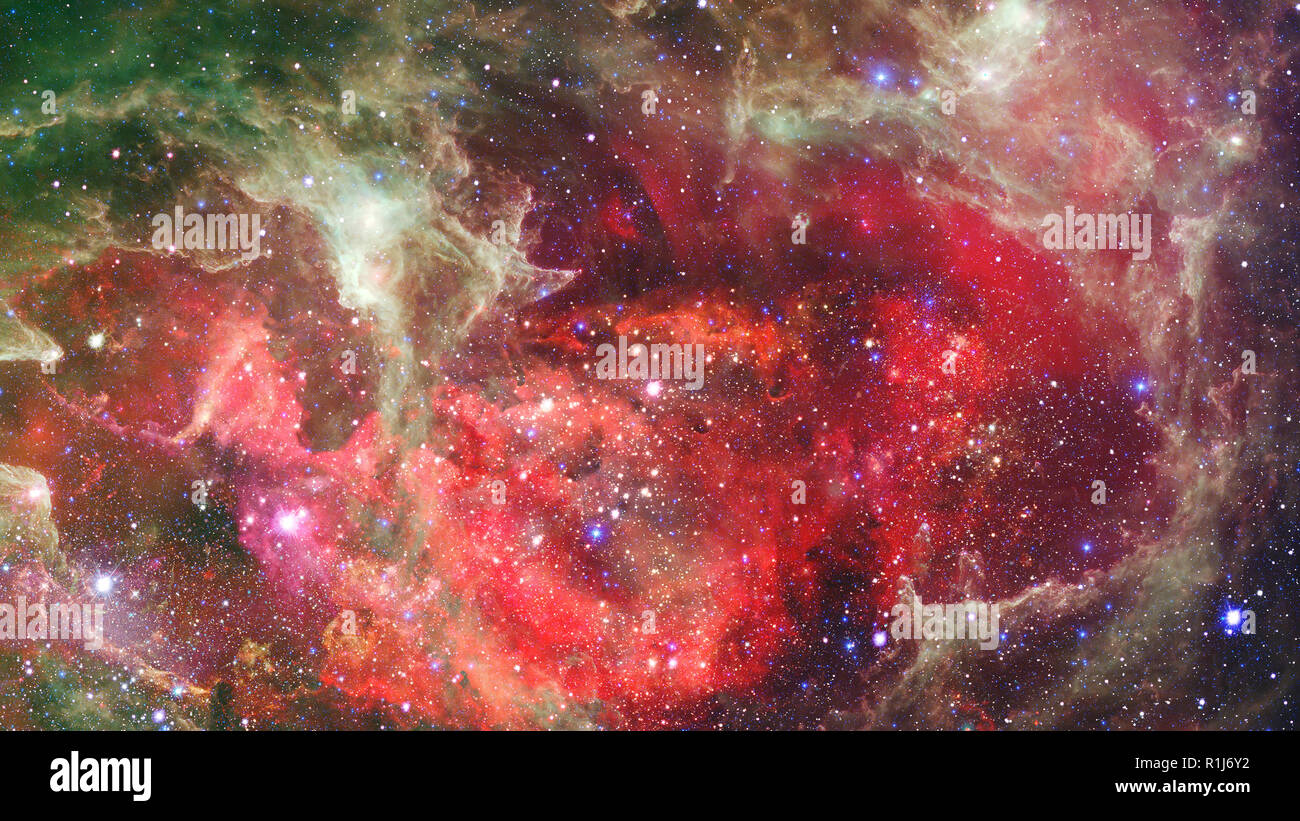 Nebel und Galaxien in den dunklen Raum. Fantasy Hintergrund. Elemente dieses Bild von der NASA eingerichtet. Stockfoto