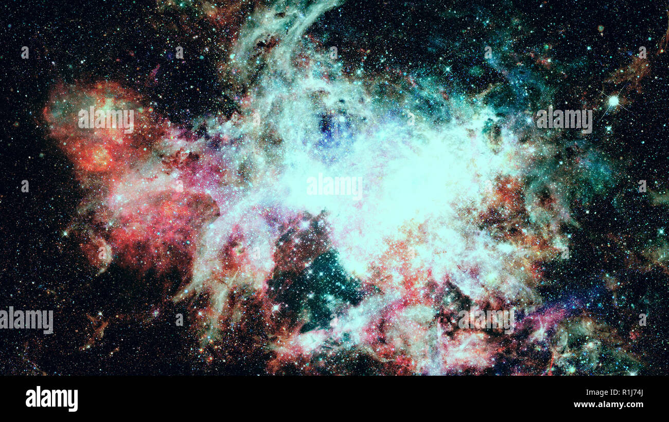 Nebel und Sternen im Weltraum. Elemente des Bildes von der NASA eingerichtet. Stockfoto