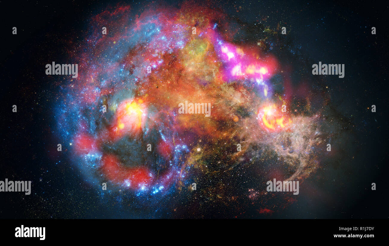 Nebel und Galaxien im Weltraum. Infinity Himmel. Elemente dieses Bild von der NASA eingerichtet. Stockfoto