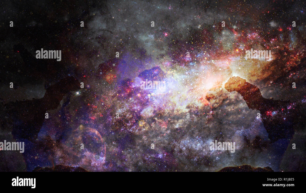 Nebel und Galaxien im Weltraum. Sternenhimmel. Elemente dieses Bild von der NASA eingerichtet. Stockfoto