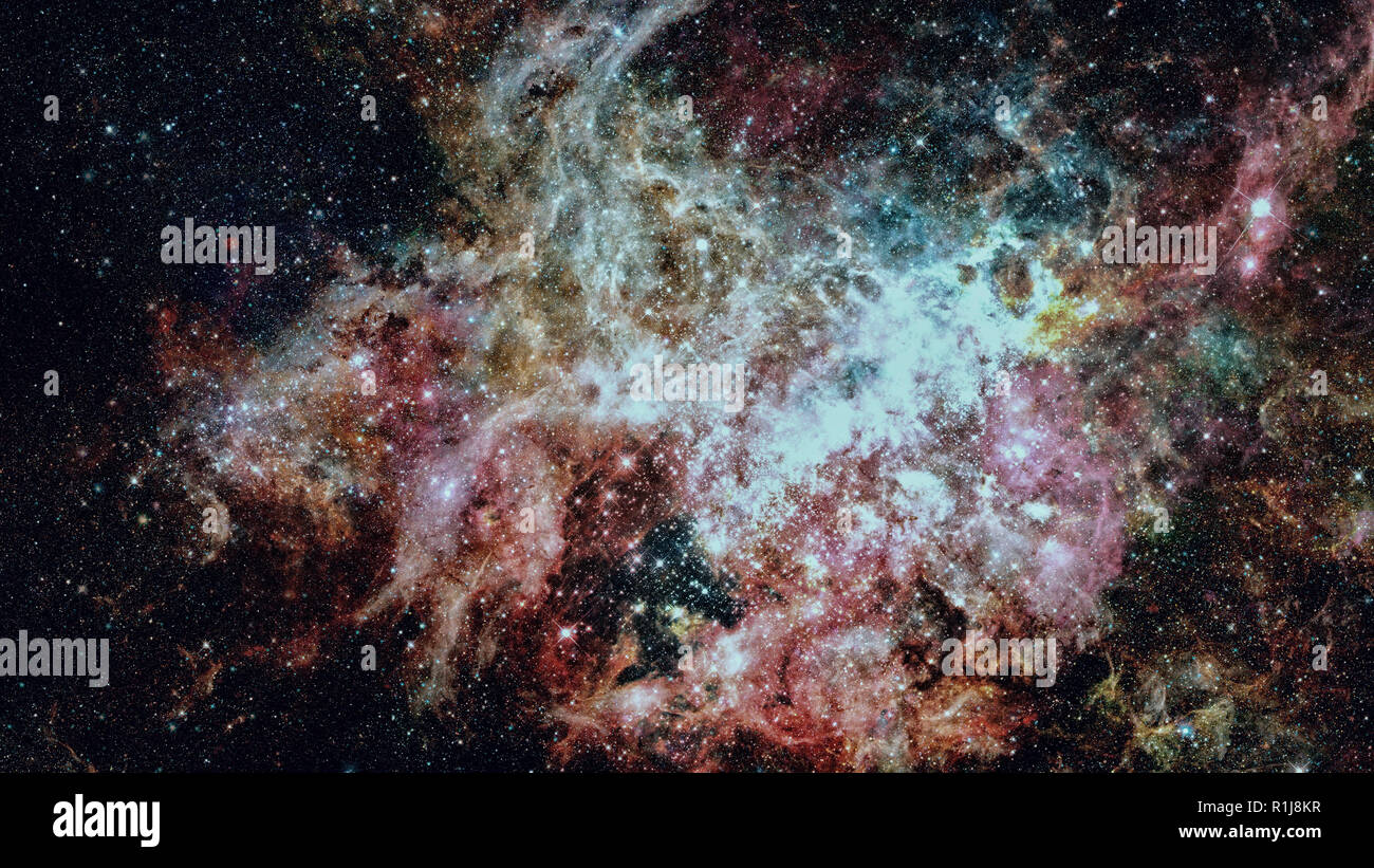 Nebel und Galaxien im Weltraum. Elemente des Bildes von der NASA eingerichtet. Stockfoto