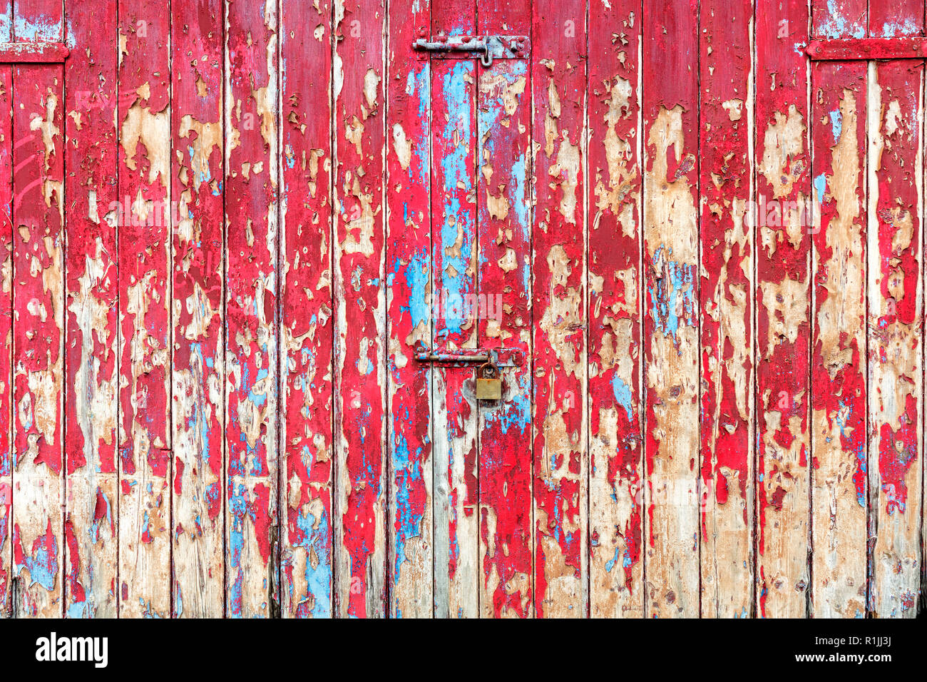 Alte Garage Tür oder Tor strukturierten Hintergrund Stockfoto
