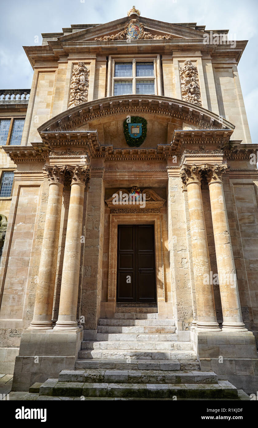 Das Museum für die Geschichte der Wissenschaft (Alte Ashmolean Gebäude) in der Broad Street. Das Museum präsentiert eine breite Sammlung von wissenschaftlichen Instrumenten von M Stockfoto