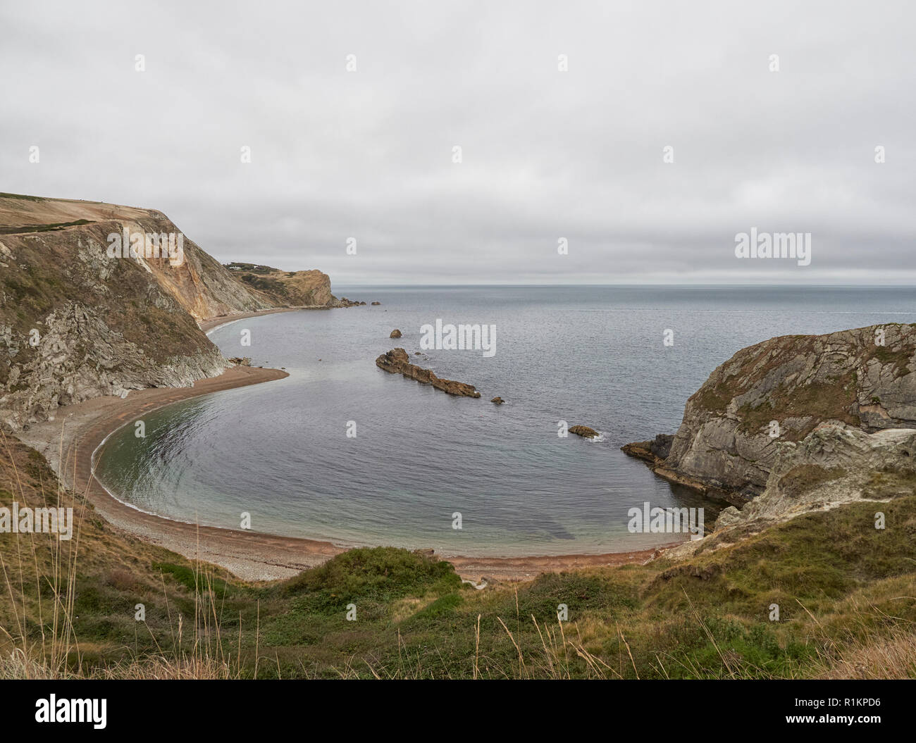 Man O'War Bay an der Küste Jurrasic neben Lulworth Cove Dorset Stockfoto