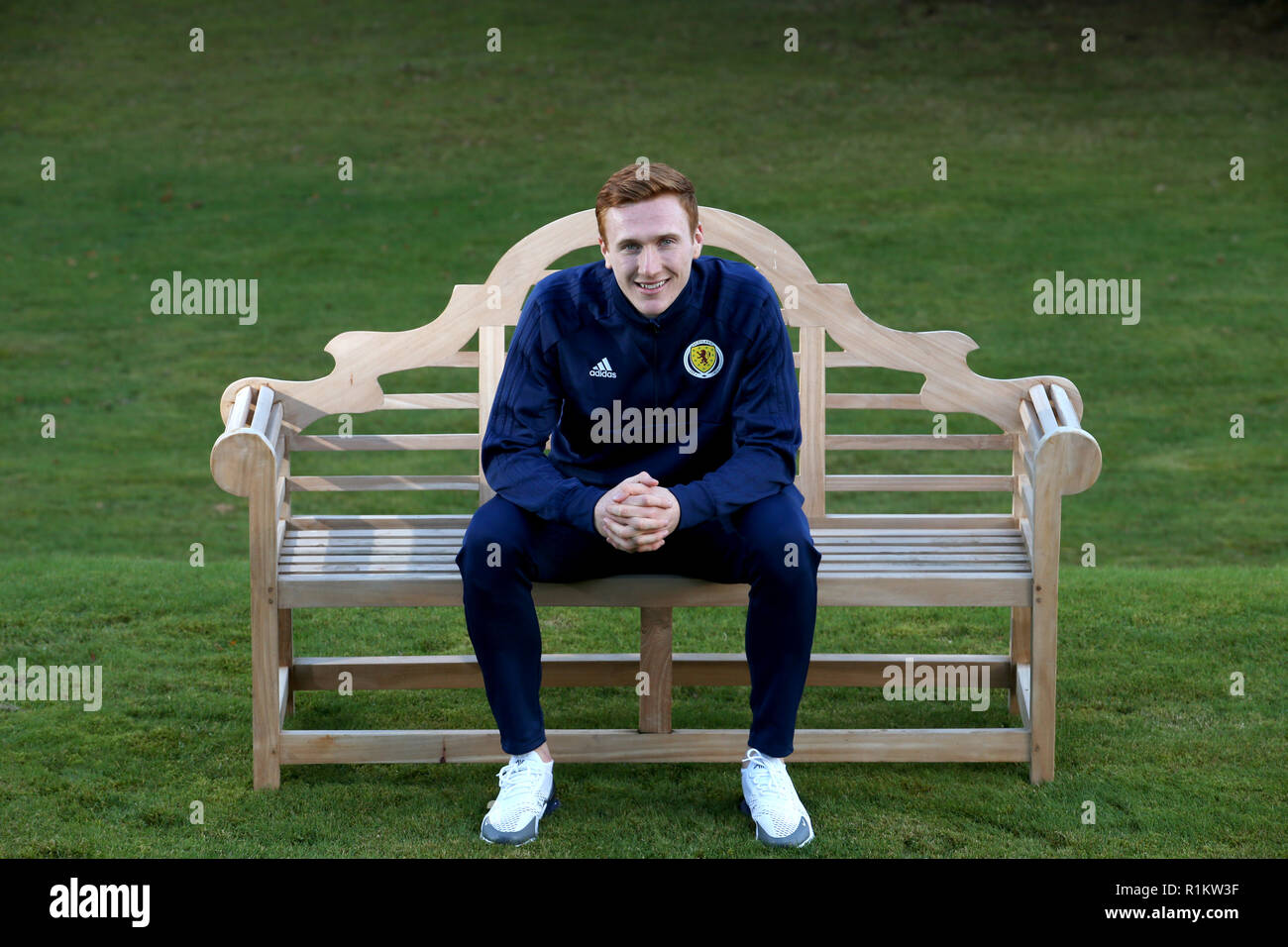 Der schottische David Bates während einer Fotozelle in Edinburgh. DRÜCKEN SIE VERBANDSFOTO. Bilddatum: Dienstag, 13. November 2018. Siehe PA Story SOCCER Scotland. Bildnachweis sollte lauten: Jane Barlow/PA Wire. Stockfoto