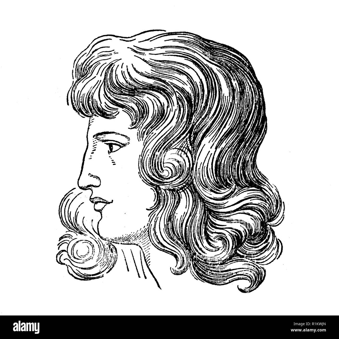 Digital verbesserte Reproduktion, Johanna Christiana Sophie Vulpiu, 1765-1816, Geliebte und Ehefrau von Johann Wolfgang von Goethe Stockfoto