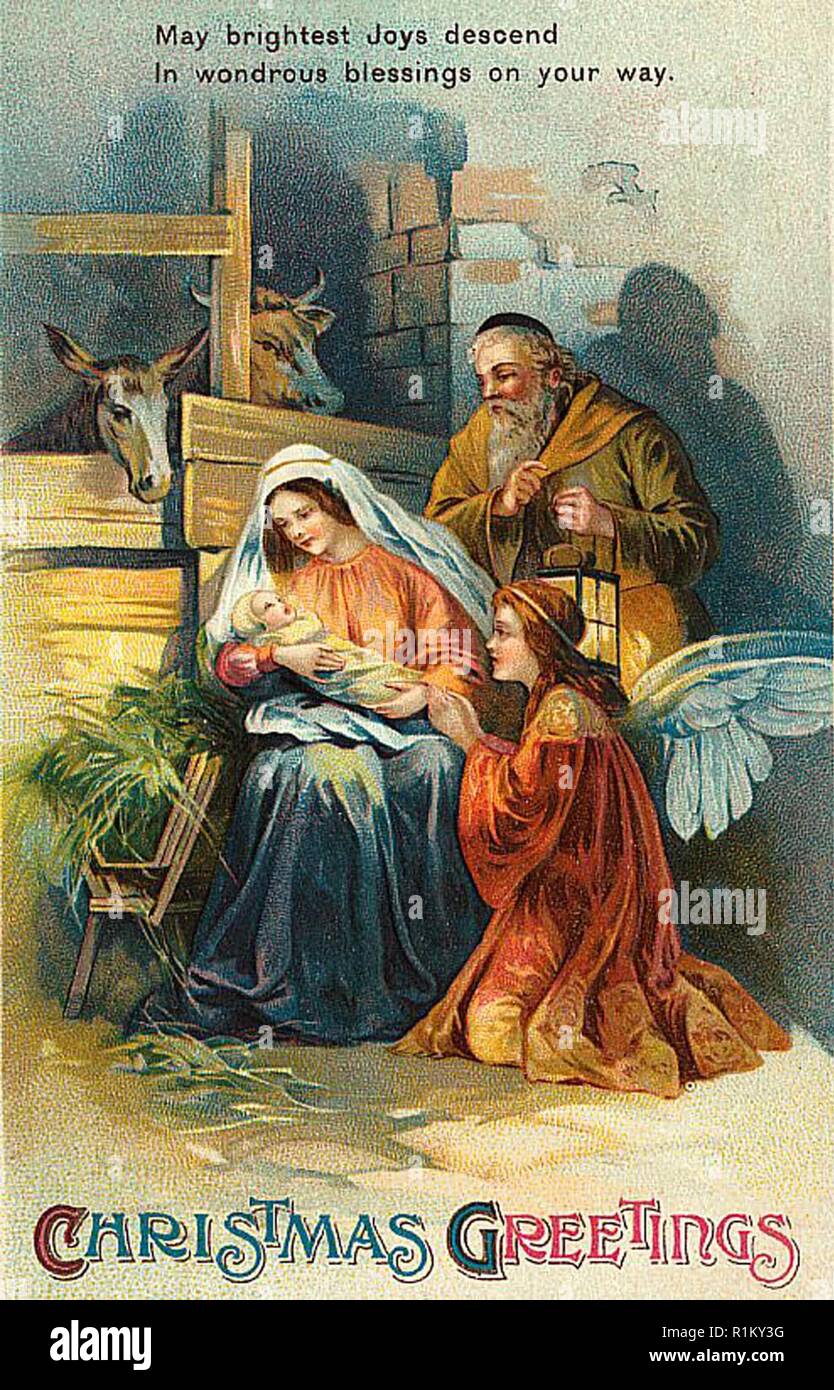 Vintage Christmas Card Design Stockfoto