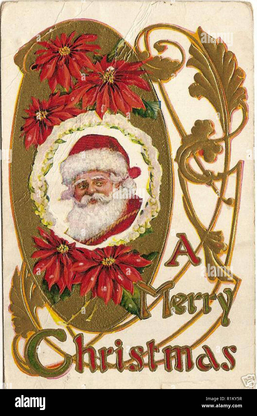 Vintage Christmas Card Design Stockfoto
