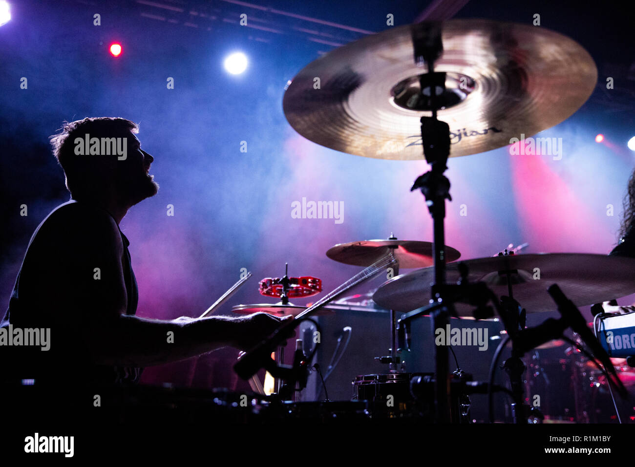 Turbowolf (Blake Davies Drummer) - 4 Nov 2018 - Newcastle Northumbria Institut - Live Konzert Fotografie Stockfoto