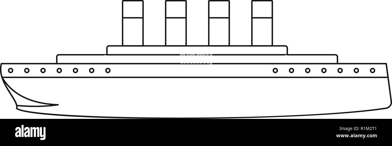 Titanic-Symbol. Überblick Abbildung: titanic Vektor Symbol für Web Stock Vektor