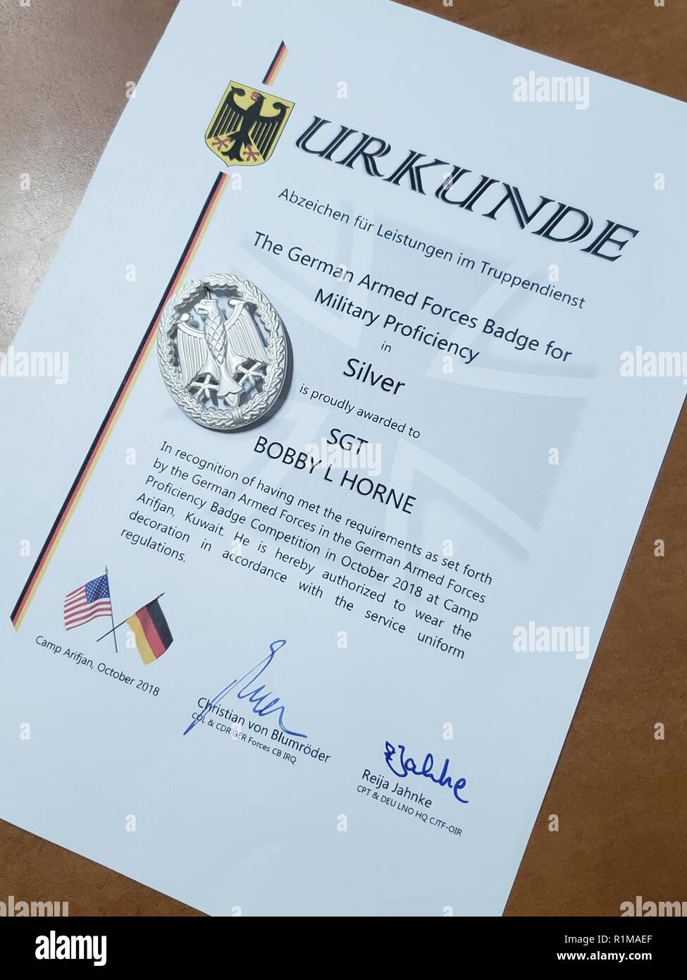 Gafpb Patch Proficiency badge -Fotos und -Bildmaterial in hoher Auflösung – Alamy
