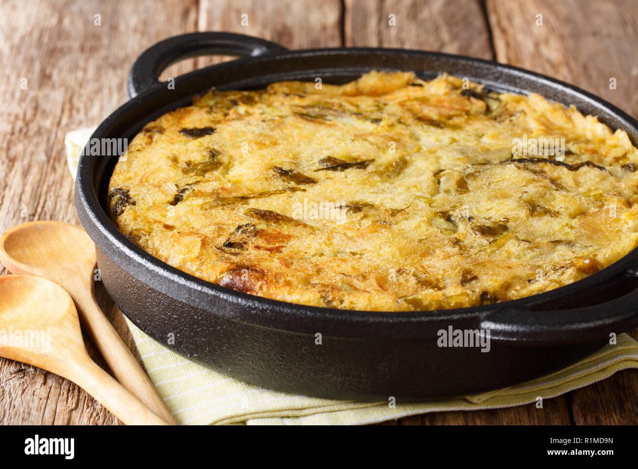 Hausgemachte Englisch Bubble &amp; Squeak gebackenes Kartoffelpüree mit ...