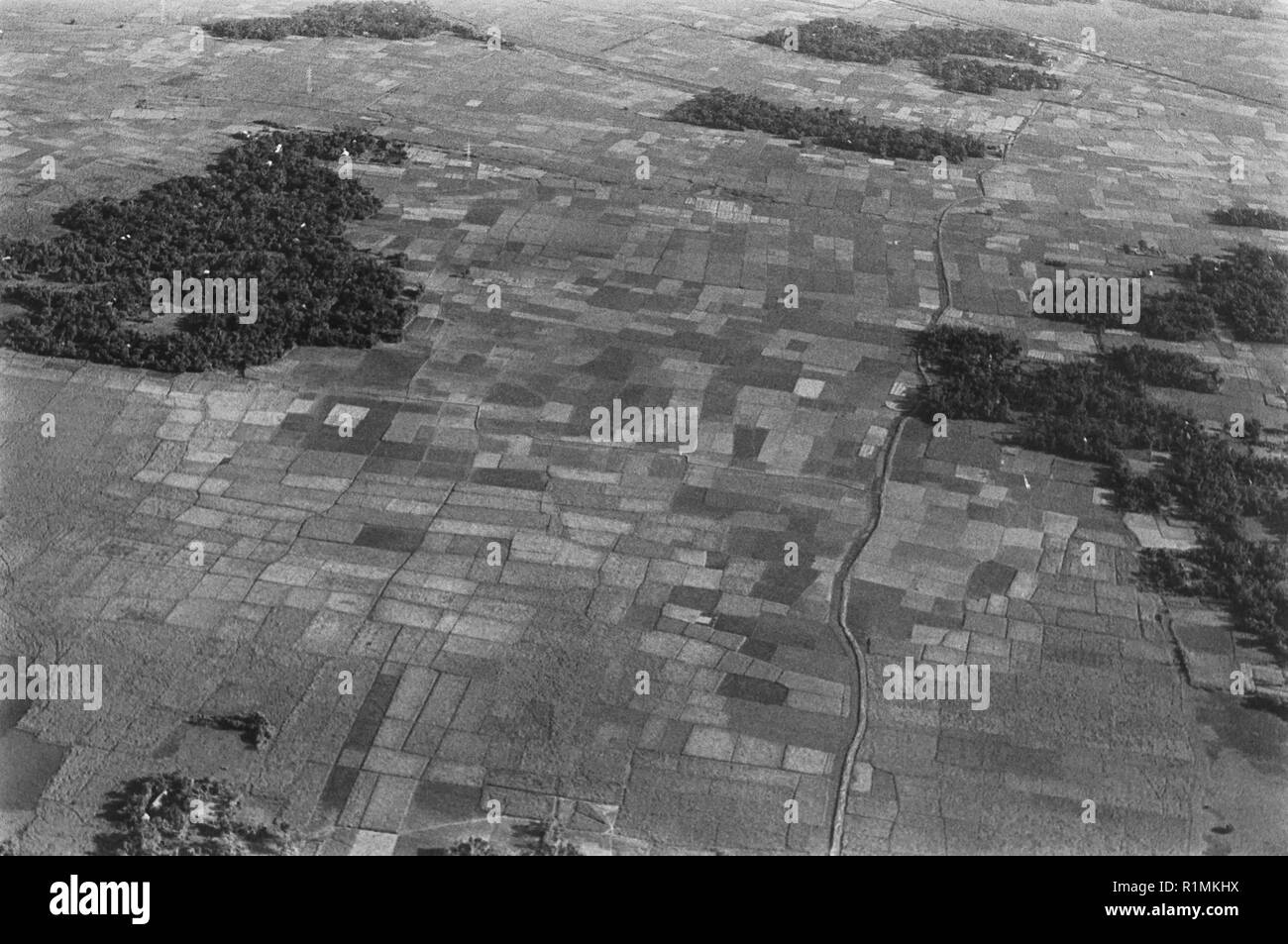 60/8 ländlichen Bangladesch aus der Luft 1980 Stockfoto