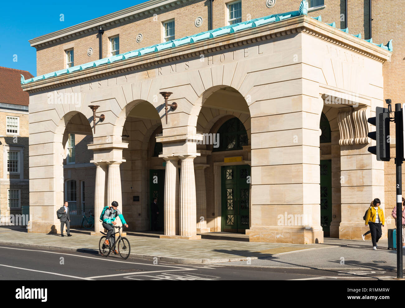 Das neu restaurierte University Arms Hotel in Cambridge, England, Großbritannien Stockfoto