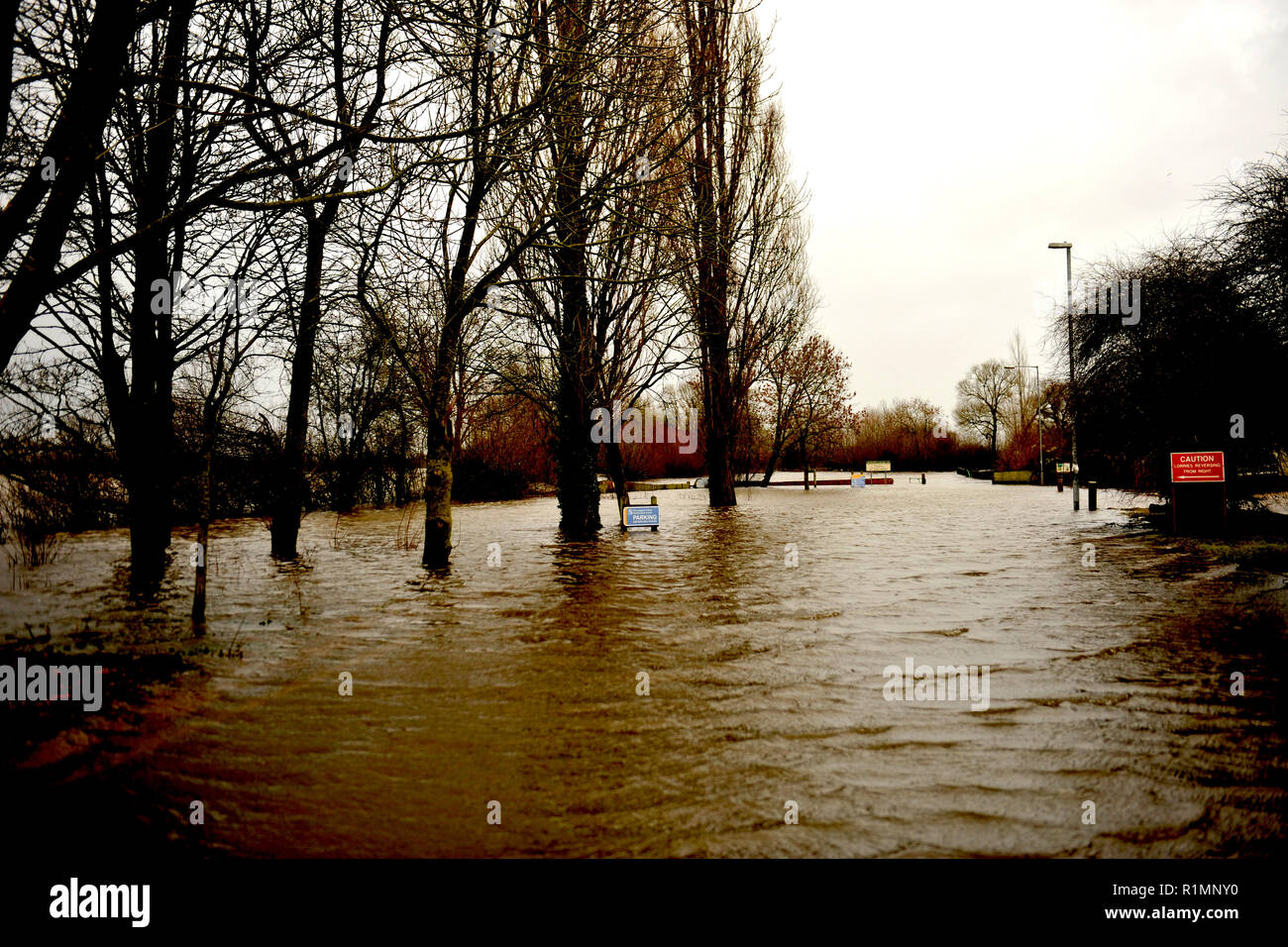 Überschwemmungen in Somerset UK Stockfoto