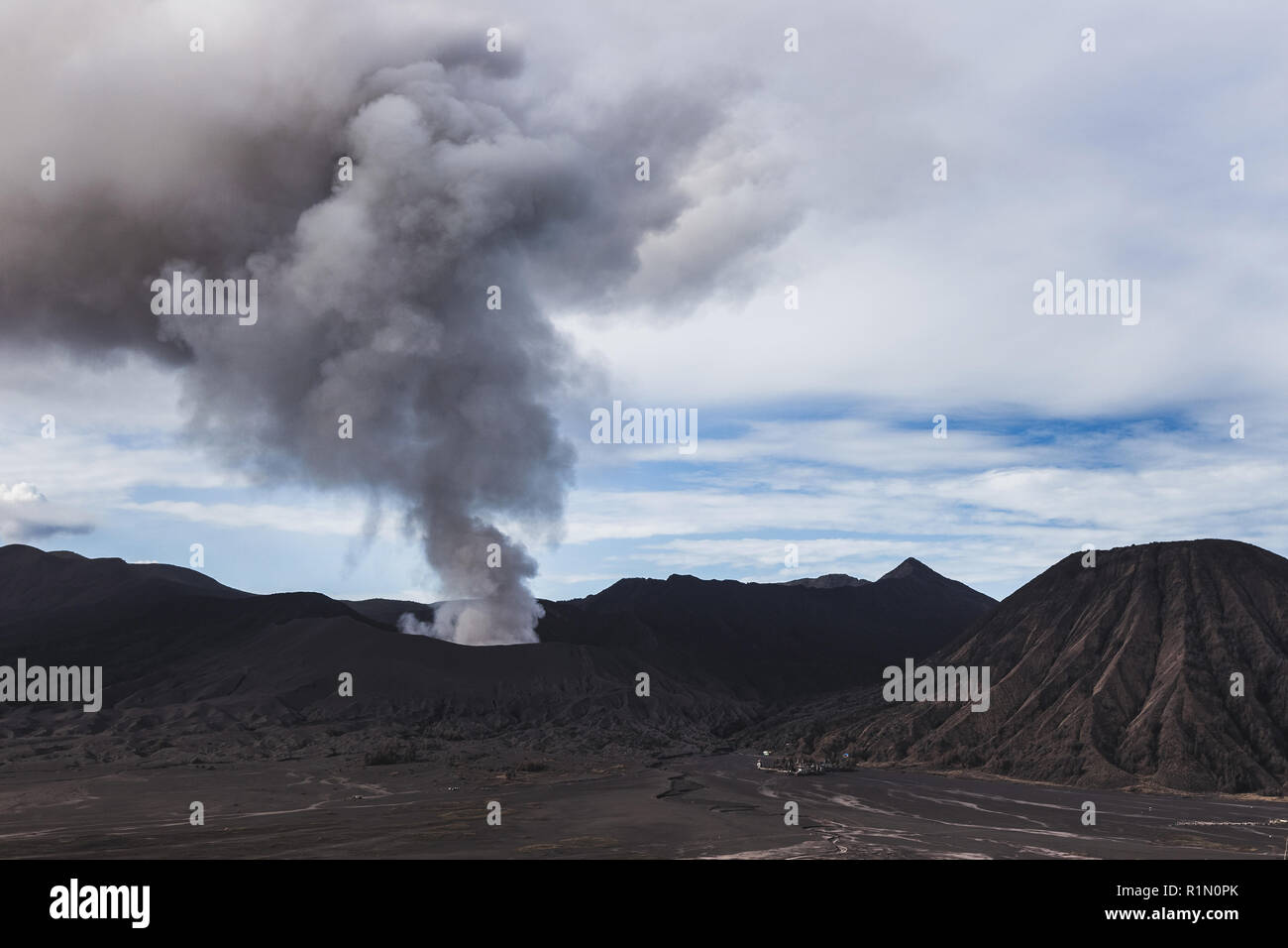 Bromo Vulkan Vulkanausbruch auf der Insel Java in Indonesien Stockfoto