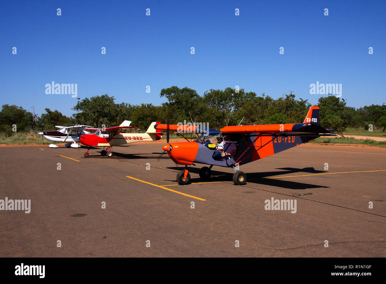 Jährliche SAA Airshow und Fly-in am Zebula Lodge in Südafrika Stockfoto