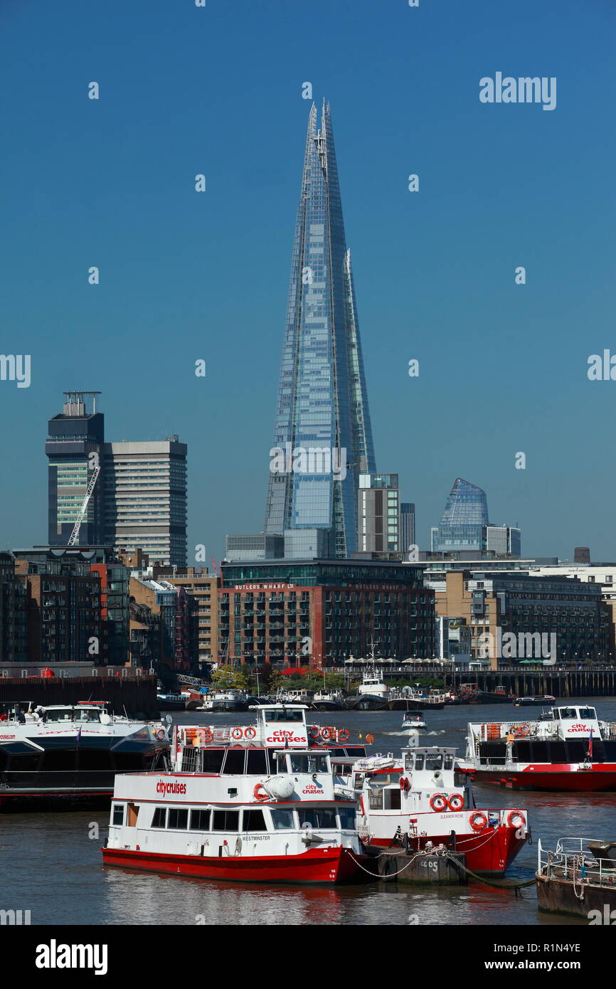The Shard, supertall Wolkenkratzer in London, UK. Stockfoto