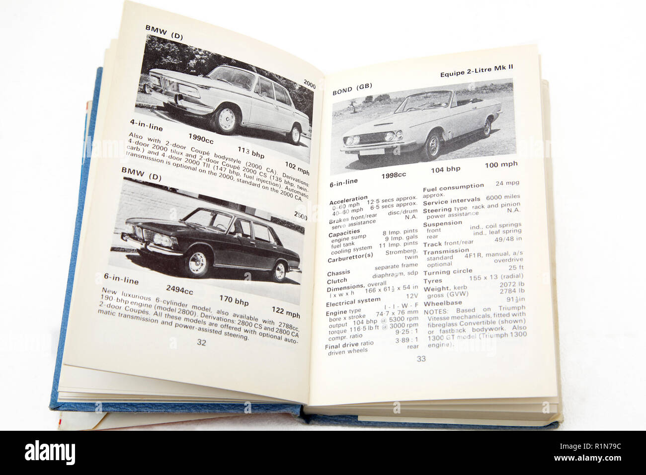 Alt Buch Buch des Betrachters Automobile Stockfoto