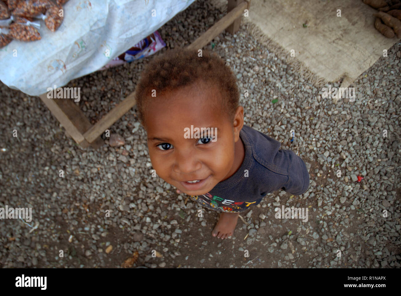 Little Boy In Boroko, Port Moresby, Papua Neu Guinea. Stockfoto