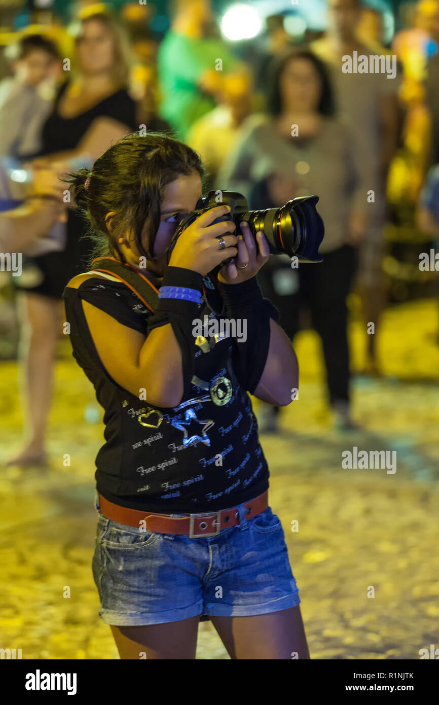 Junge Fotografen Fotografieren mit einer Canon 5D Mk III Stockfoto