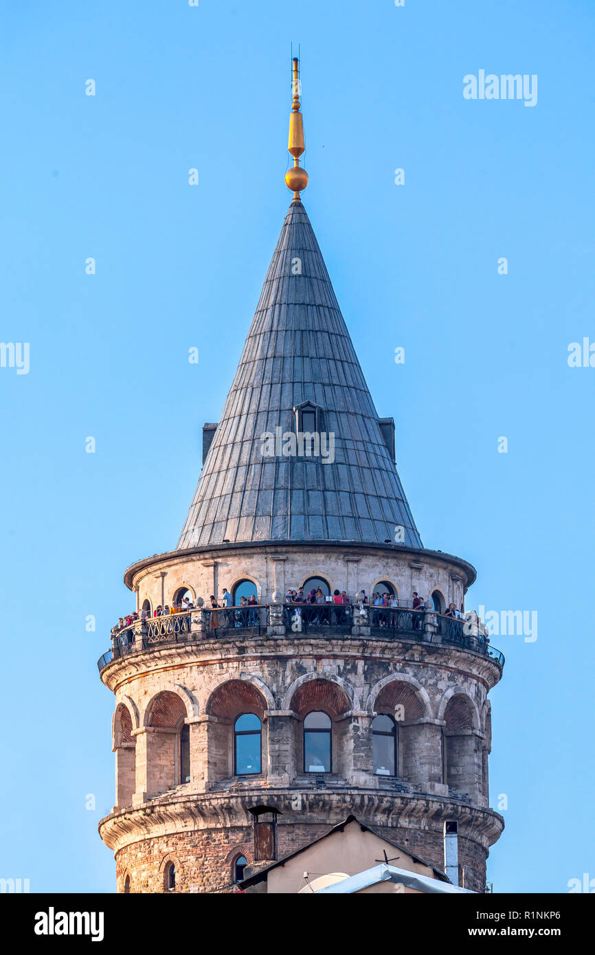 Galata-Turm, Stadtteil Beyoglu, Istanbul. Turkei Stockfoto