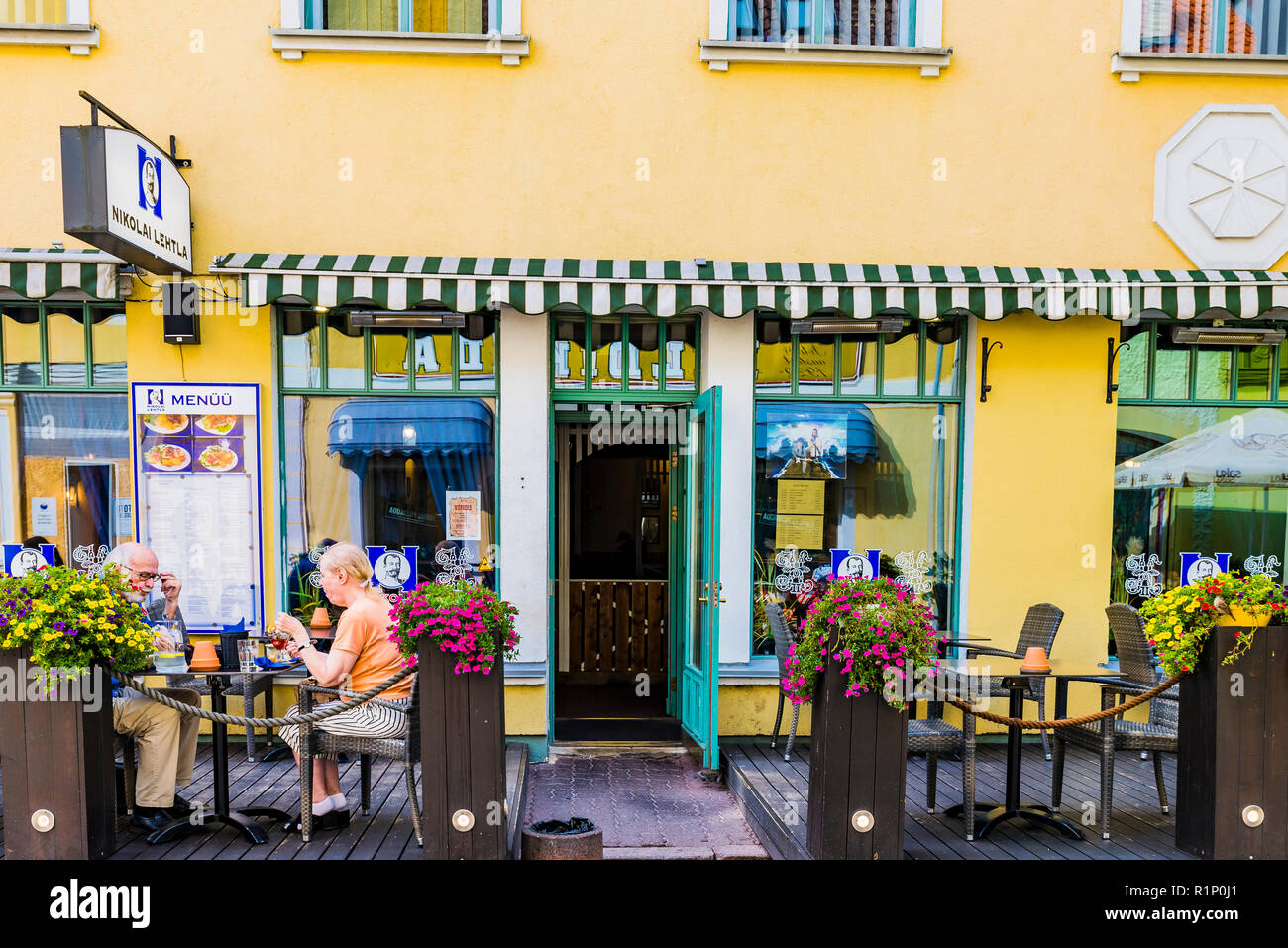 Restaurant Nikolai Lehtla. Parnu - Pärnu -, Pärnu County, Estland, Baltikum, Europa. Stockfoto