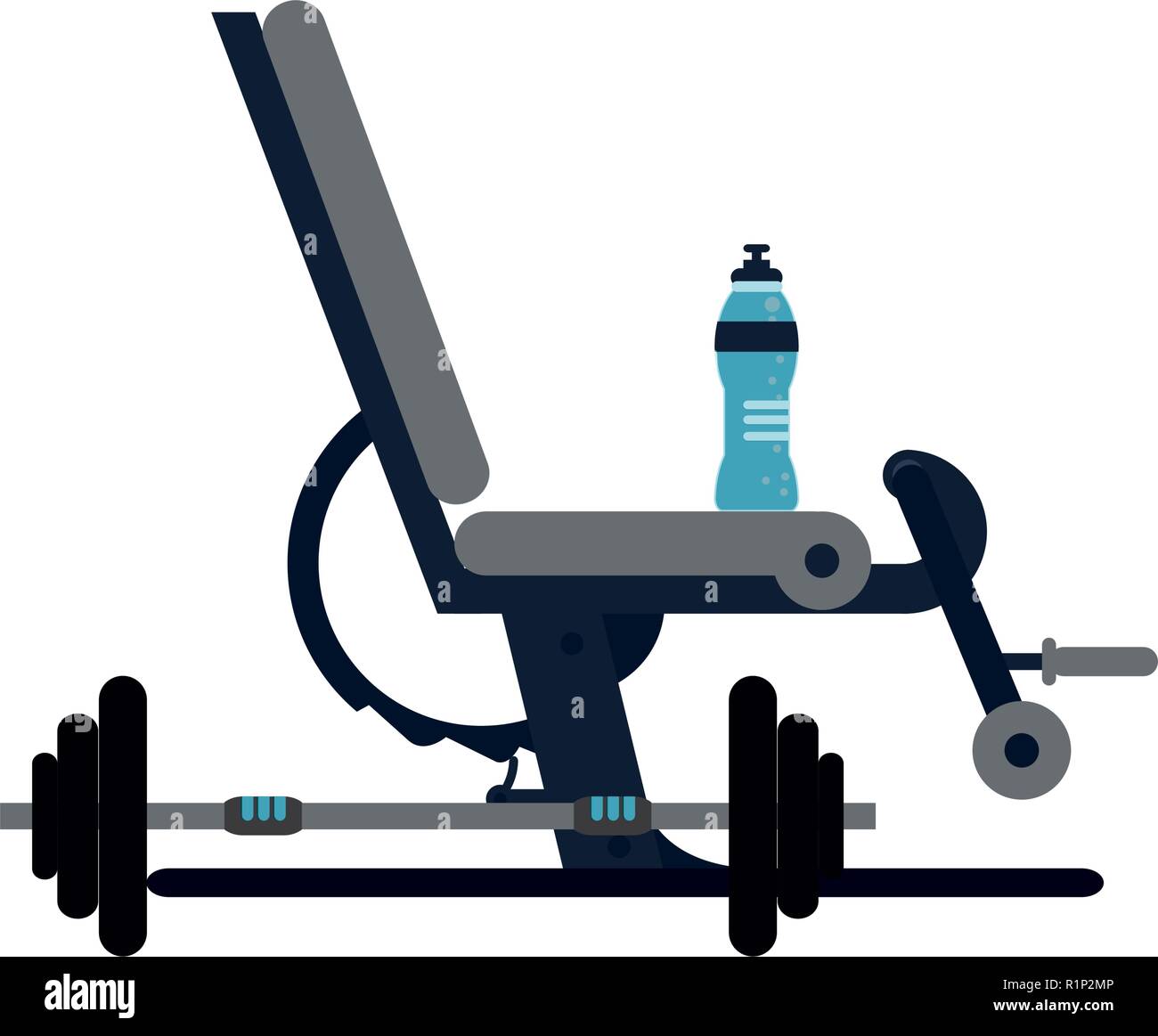 Fitness und Turnhalle Beine Press Equipment Vector Illustration graphic design Stock Vektor