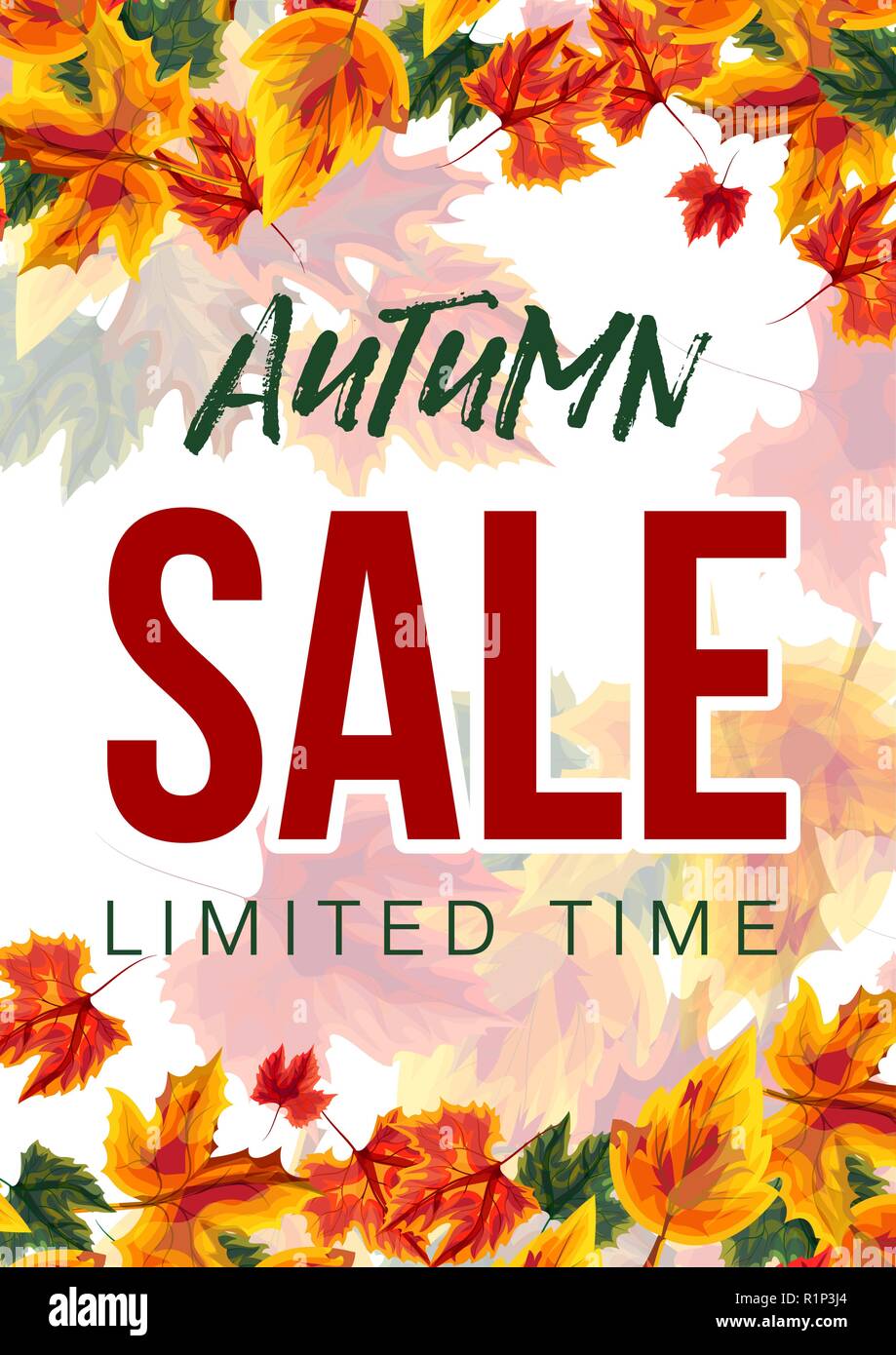Modernes Design der Herbst Sale Plakat Stock Vektor