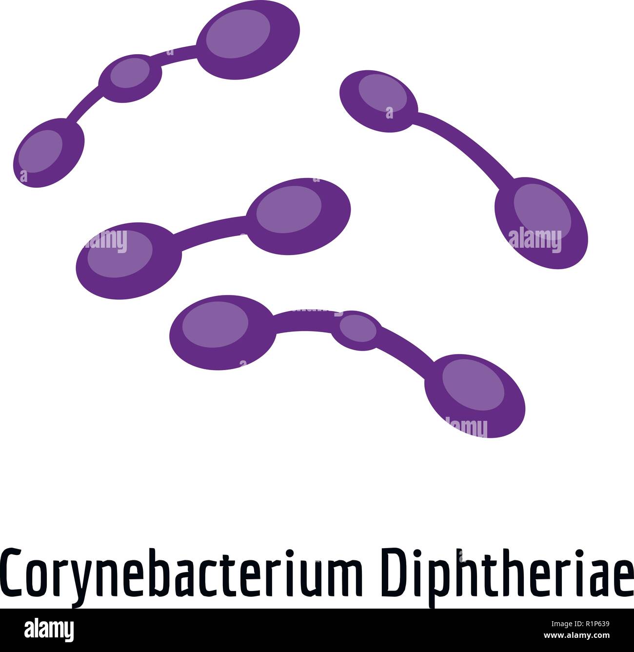 Corynebacterium diphtheriae- Symbol. Cartoon Illustration von Corynebacterium diphtheriae- vektor Symbol für das Web. Stock Vektor