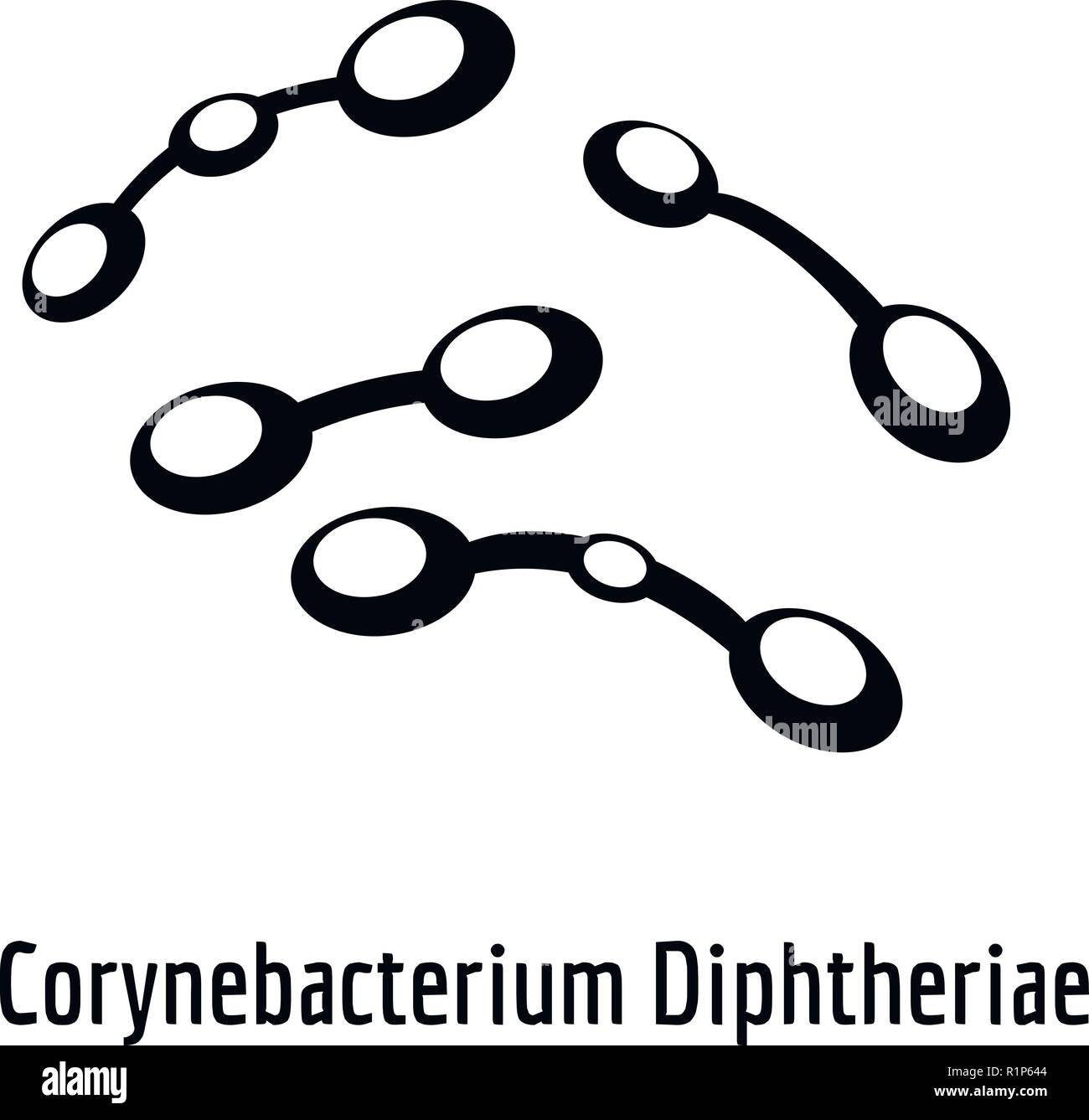 Corynebacterium diphtheriae- Symbol. Einfache Abbildung von Corynebacterium diphtheriae- vektor Symbol für das Web. Stock Vektor
