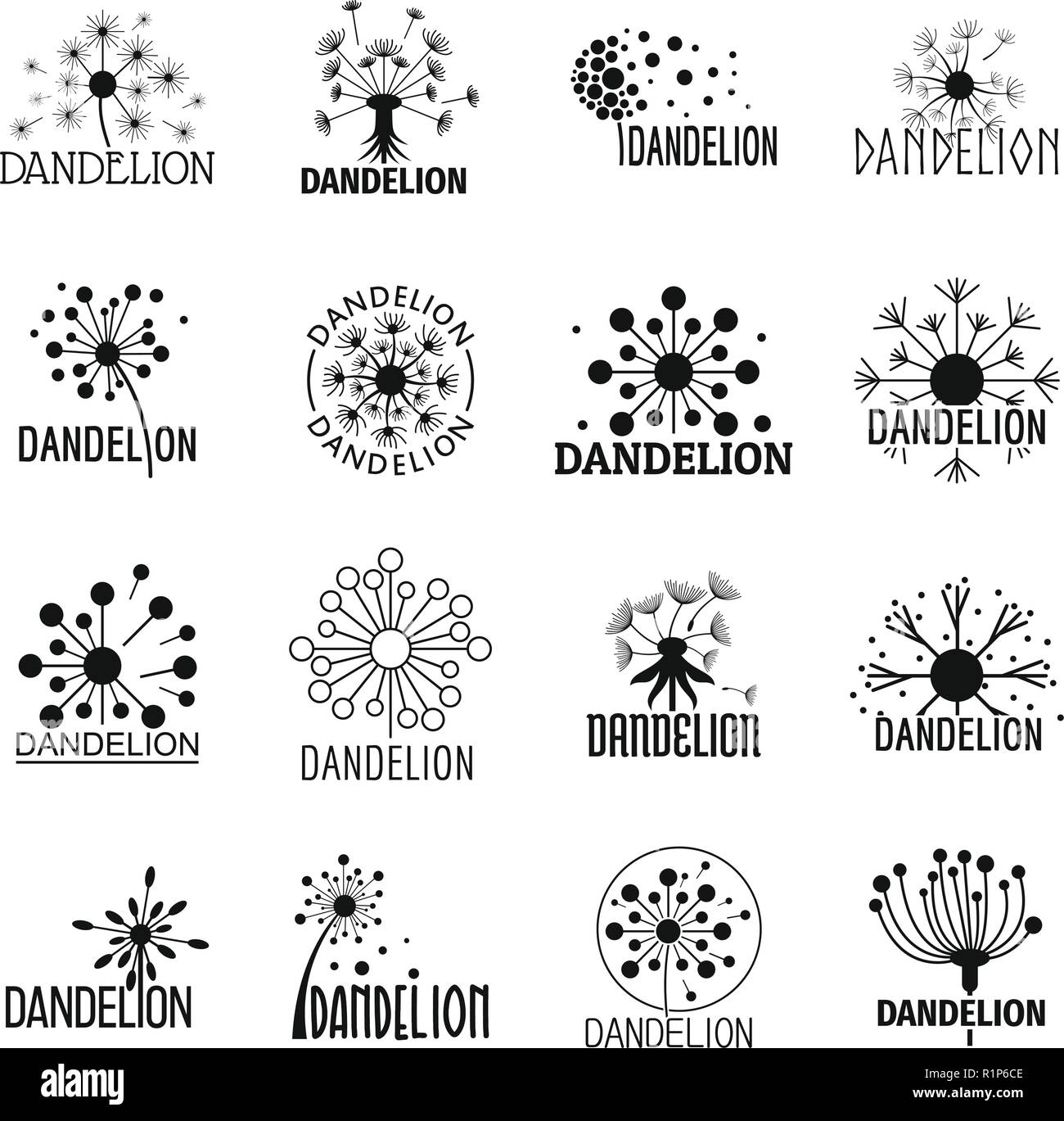 pics Diente De Leon Logo Vector https www alamy de lowenzahn logo symbole gesetzt einfache abbildung 16 lowenzahn logo vector icons fur web image224837438 html