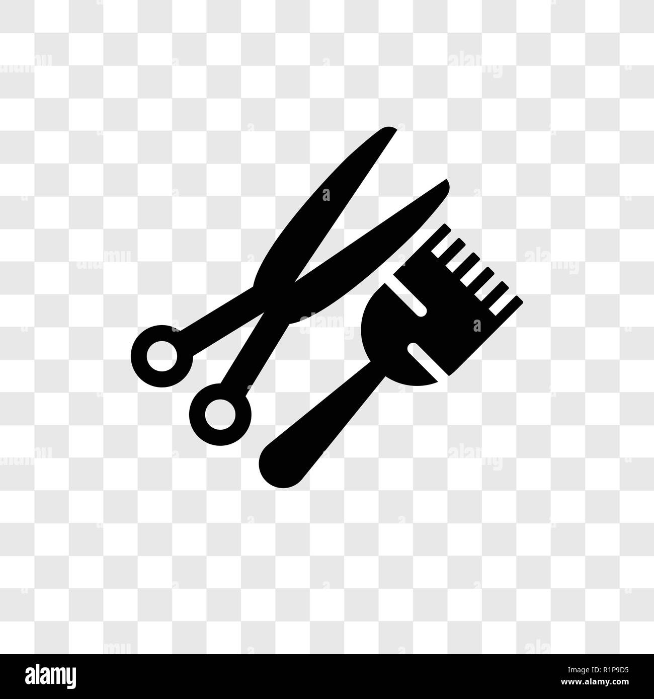 Friseur Vektor Icon Auf Transparentem Hintergrund Isoliert Friseur Transparenz Logo Konzept Stock Vektorgrafik Alamy