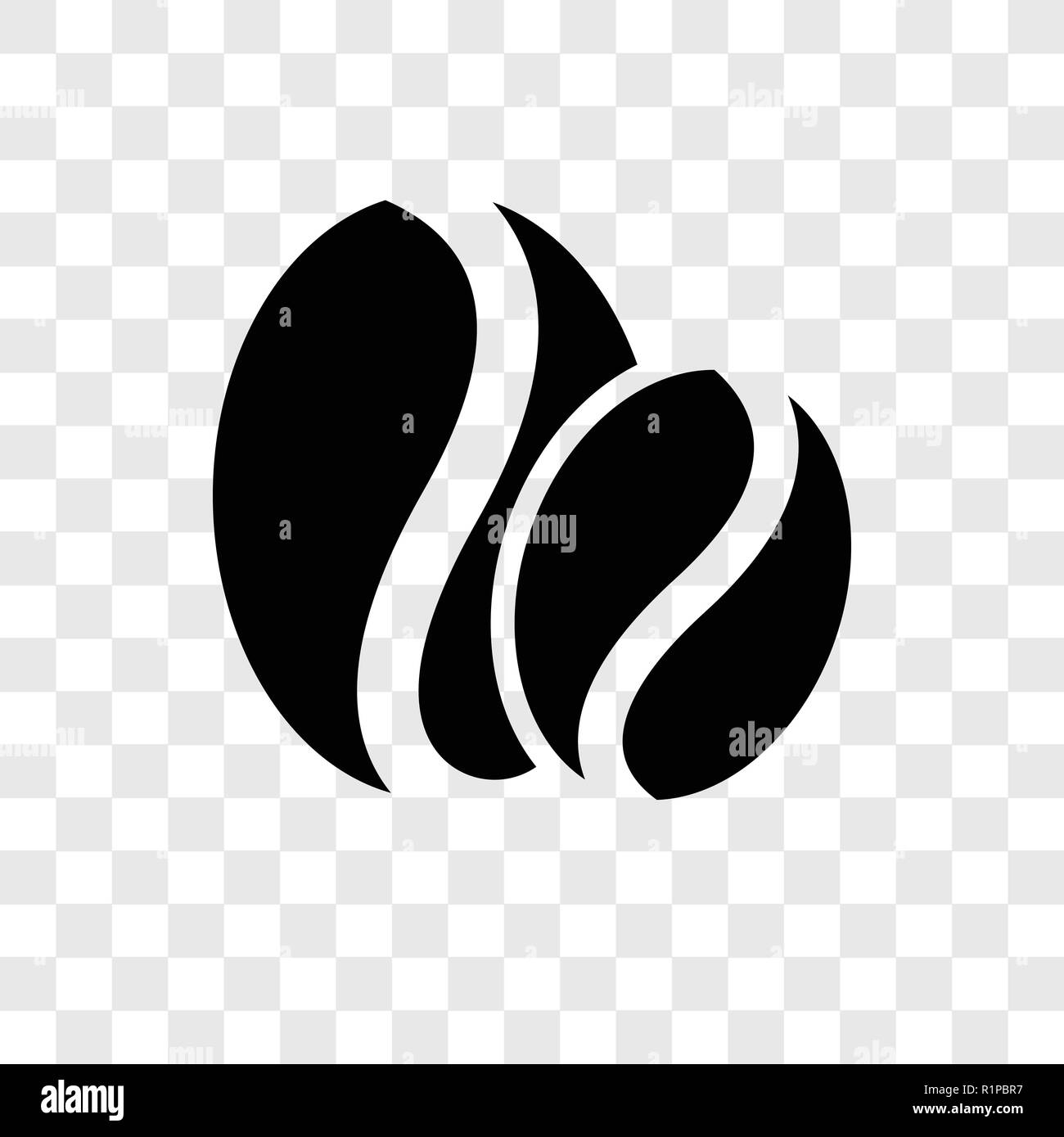 Kaffeebohnen Vektor Icon Auf Transparentem Hintergrund Isoliert Kaffeebohnen Transparenz Logo Konzept Stock Vektorgrafik Alamy