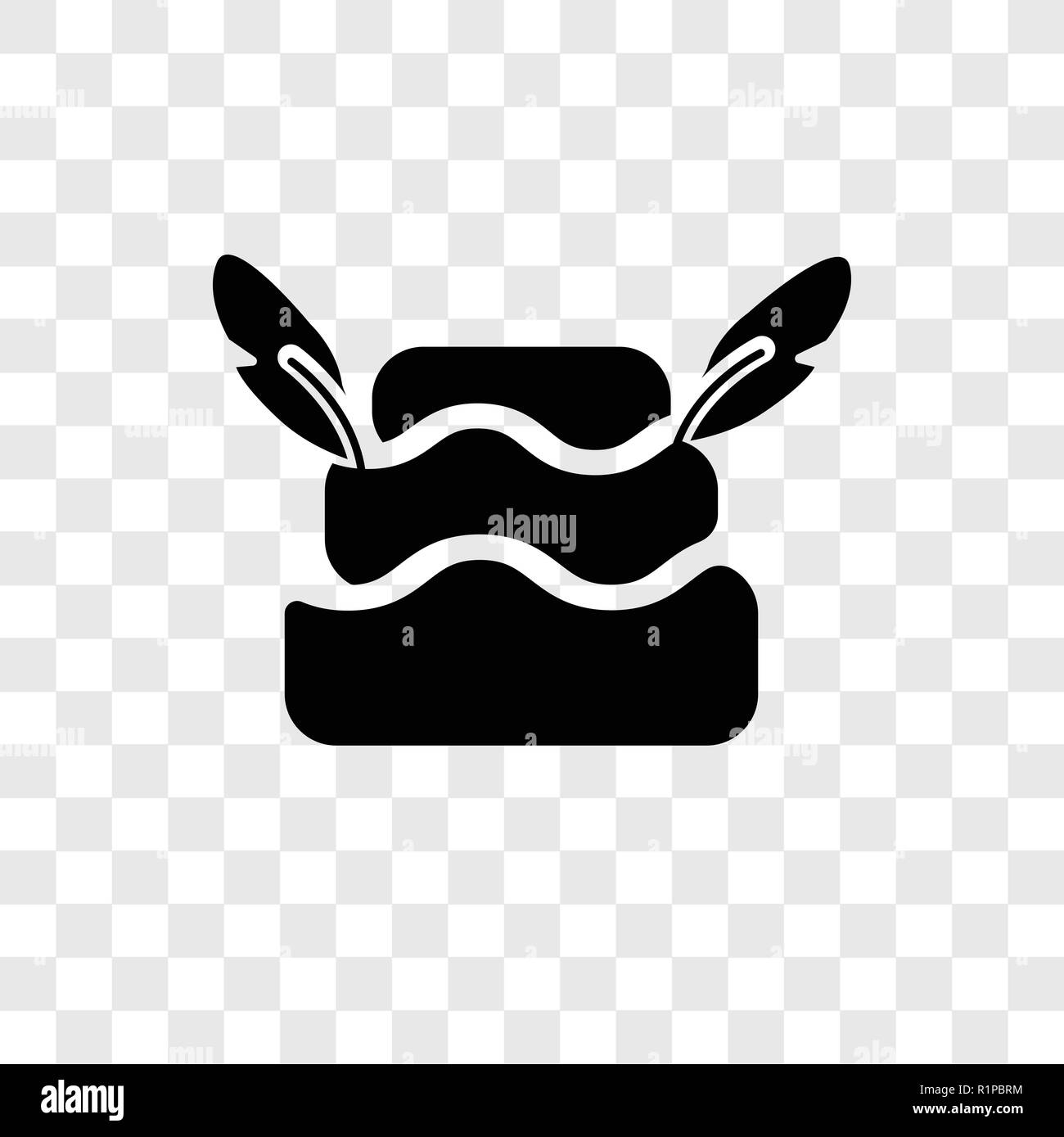 Kuchen vektor Icon auf transparentem Hintergrund isoliert, Kuchen Transparenz logo Konzept Stock Vektor