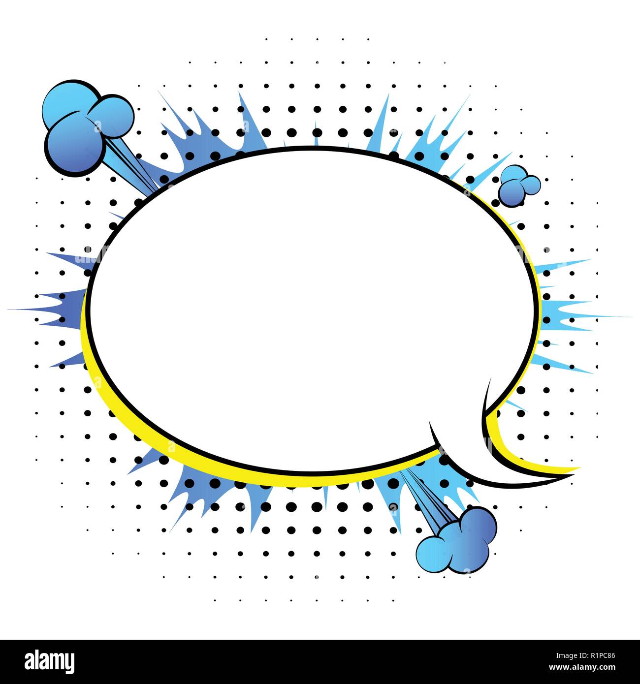 Vektor Comic Explosion Comic Stil Cartoon Sprechblase Fur Text Auf Weissem Hintergrund Stock Vektorgrafik Alamy