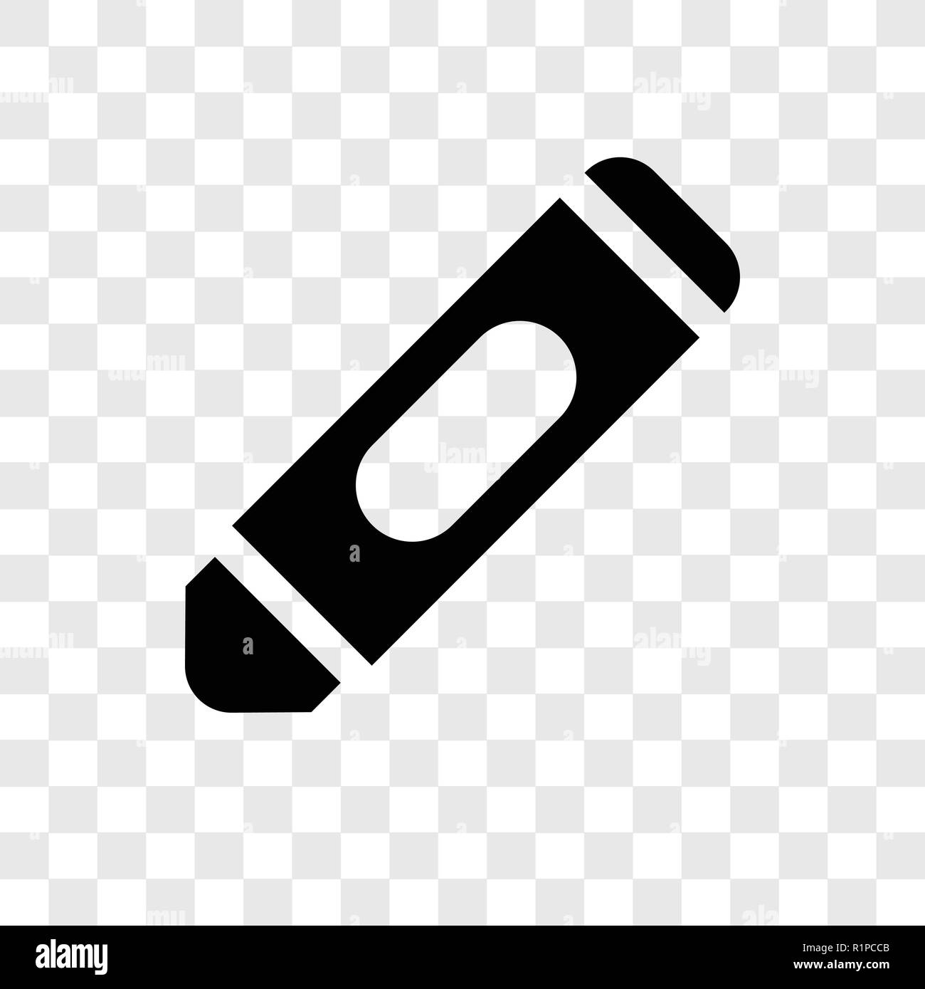 Crayon vektor Icon auf transparentem Hintergrund isoliert, Buntstift Transparenz logo Konzept Stock Vektor