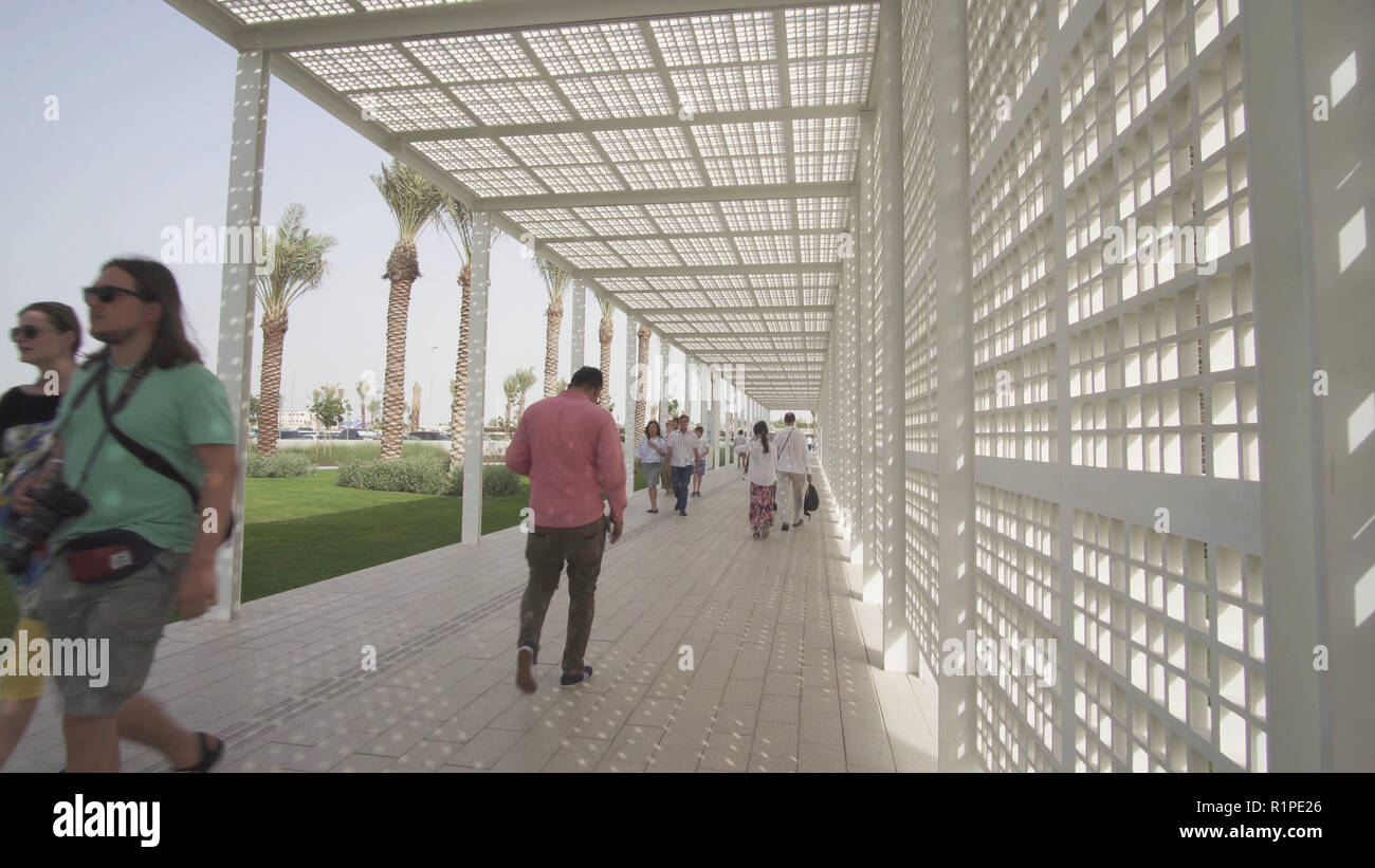 Hoheitsgebiet der Neuen Museum Louvre in Abu Dhabi Stockfoto