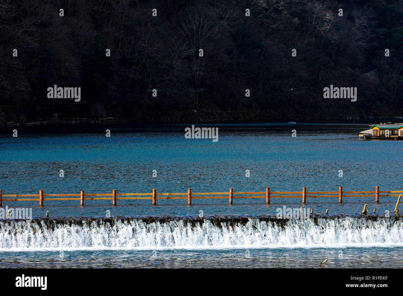 Katsura Fluss in Kyoto, Japan in Arashiyama, Kyoto, Japan. Stockfoto