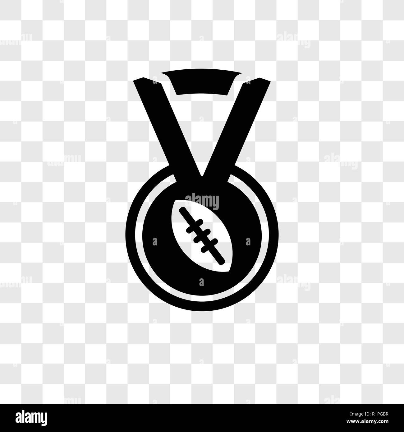 American Football Medaille vektor Icon auf transparentem Hintergrund isoliert, Amerikanischer Fußball Medaille Transparenz logo Konzept Stock Vektor