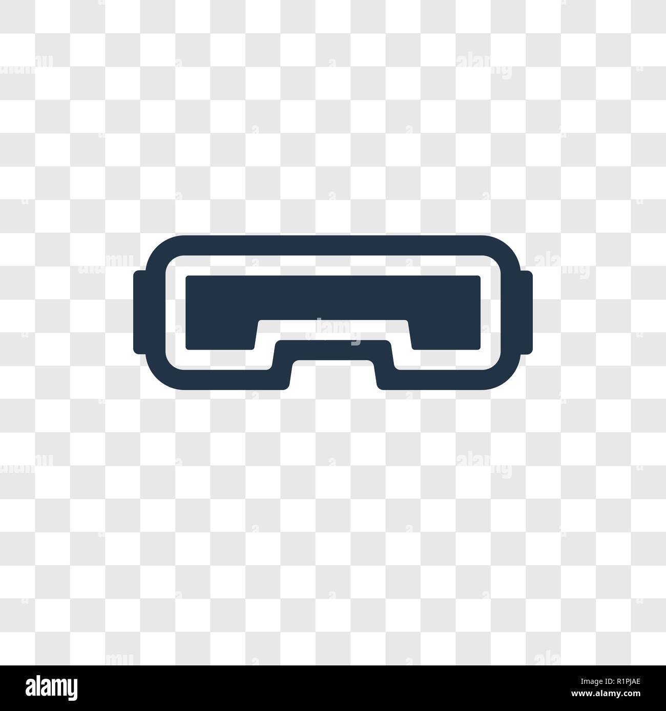 Vr-Brille vektor Icon auf transparentem Hintergrund isoliert, VR-Brille Transparenz logo Konzept Stock Vektor