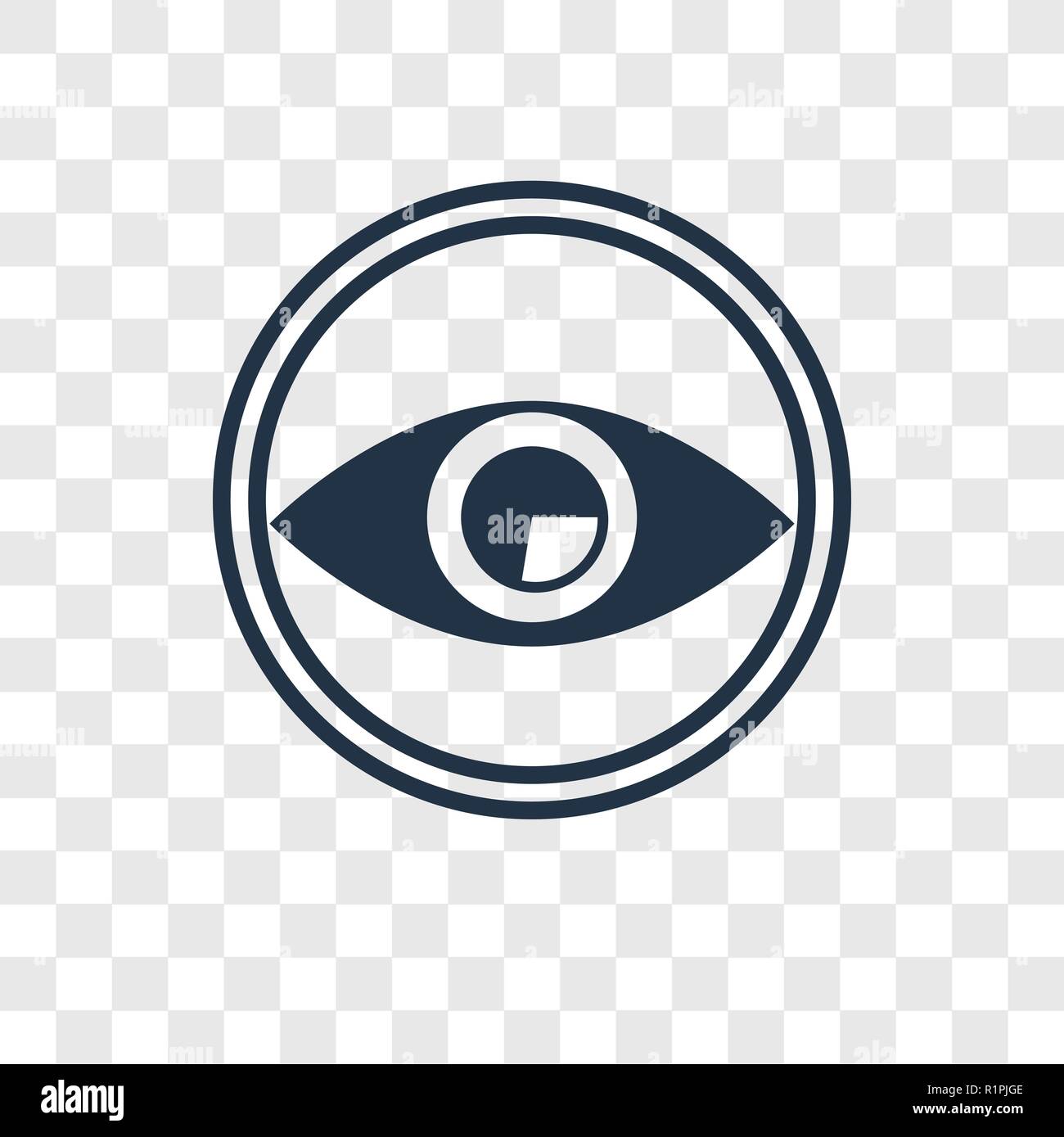 Auge vektor Icon auf transparentem Hintergrund isoliert, Auge Transparenz logo Konzept Stock Vektor