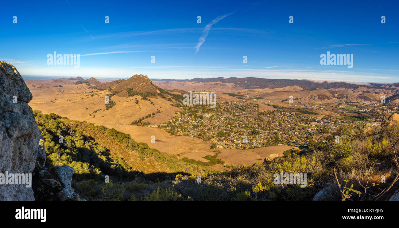 San Luis Obispo gesehen vom Cerro Peak Stockfoto