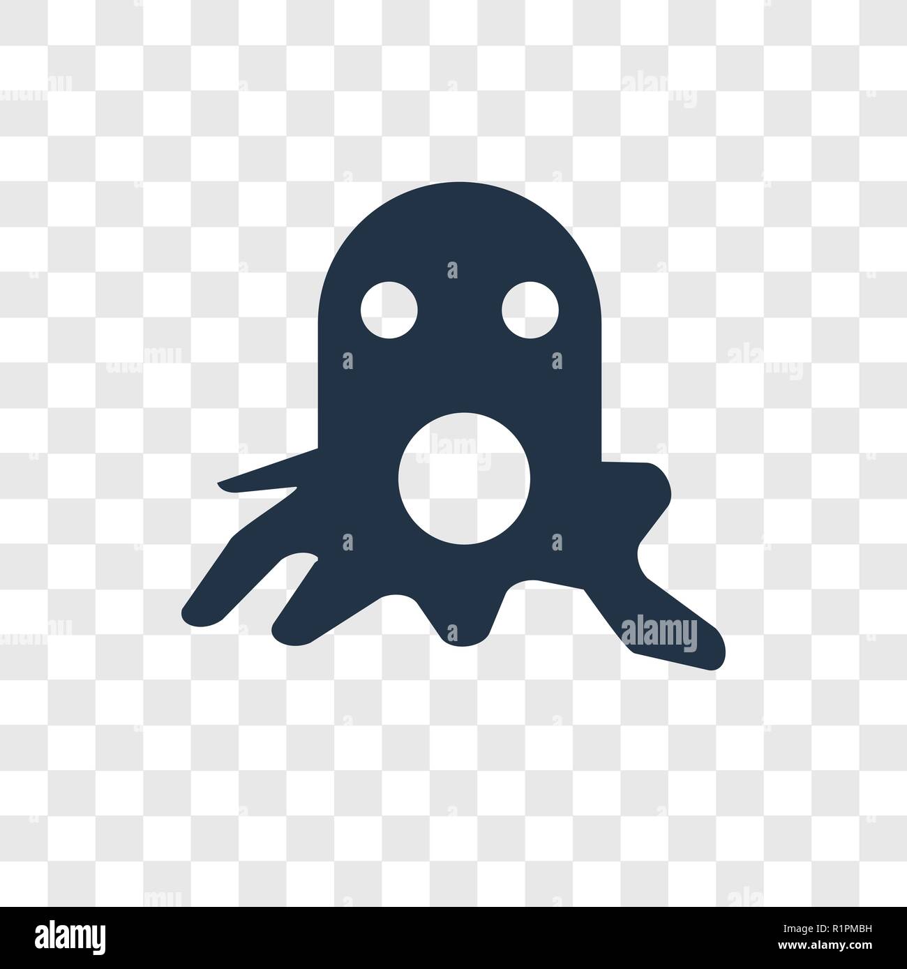 Squid vektor Icon auf transparentem Hintergrund isoliert, Squid Transparenz logo Konzept Stock Vektor