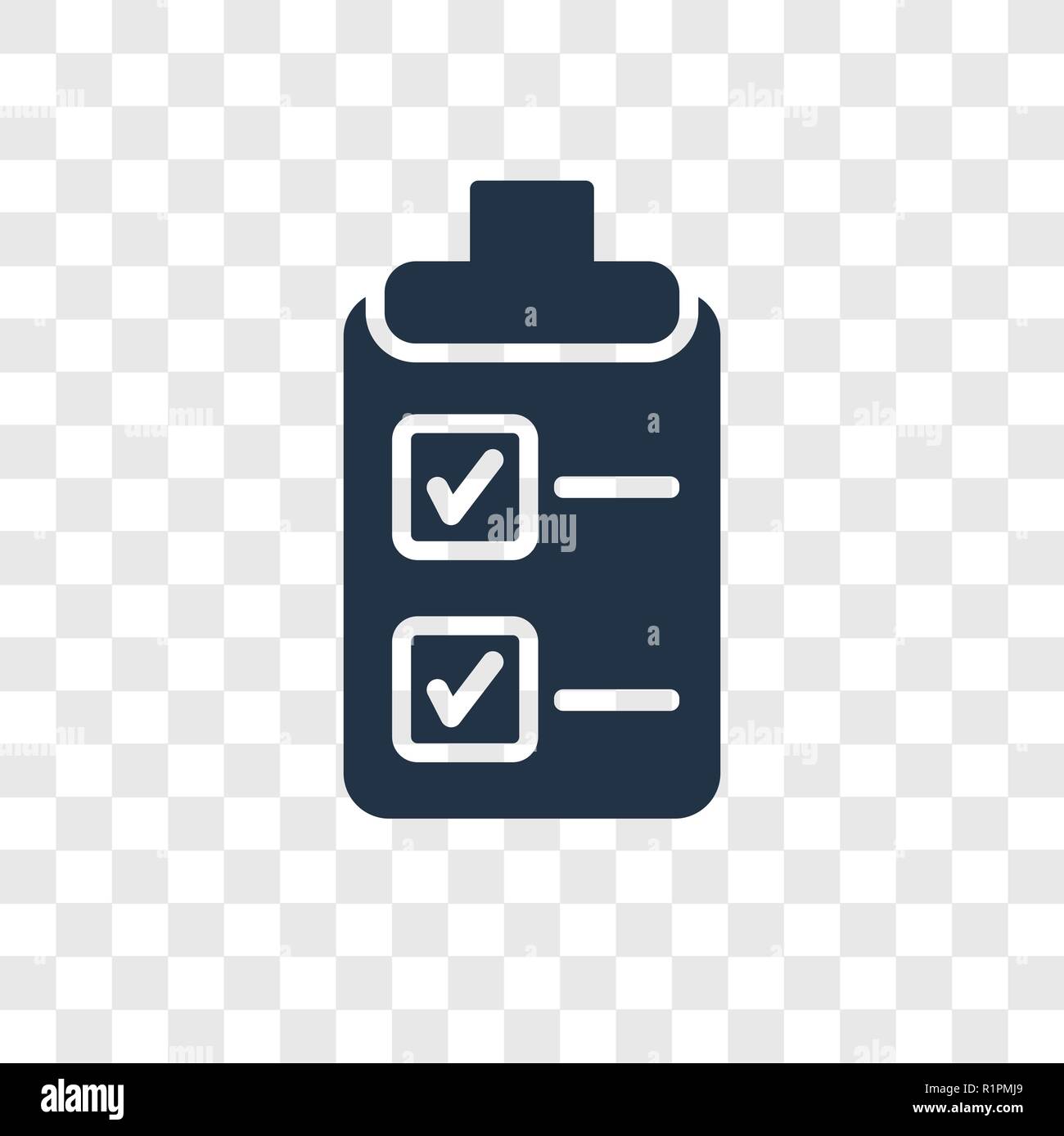 Liste vektor Icon auf transparentem Hintergrund isoliert, Liste Transparenz logo Konzept Stock Vektor